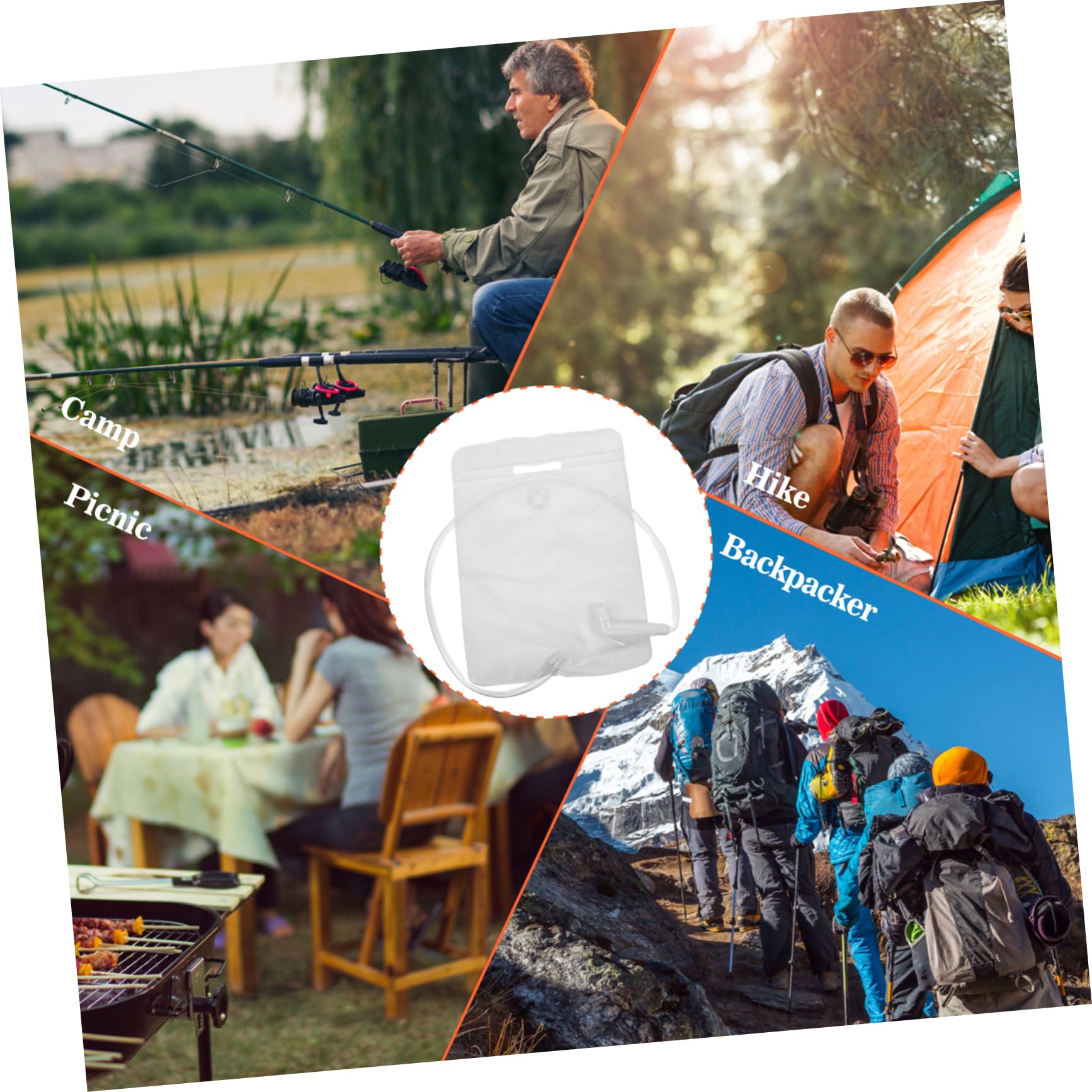 HAPINARY Lightweight Portable Outdoor Shower Bag Camping Shower Water Tube Easy Bathing Solution