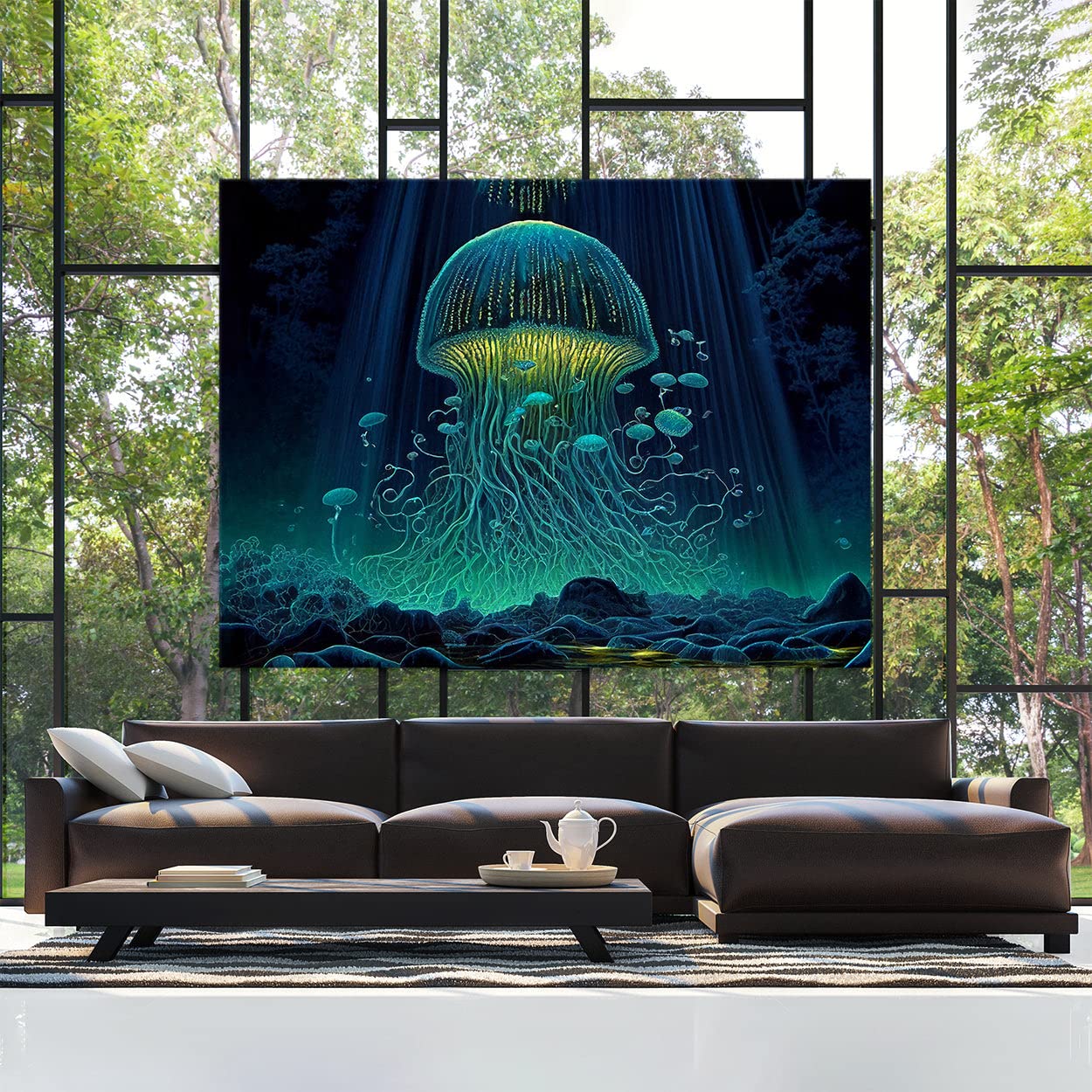 Amazon.co.jp: Sense キャンバス トリッピー サイケデリック クラゲ 40