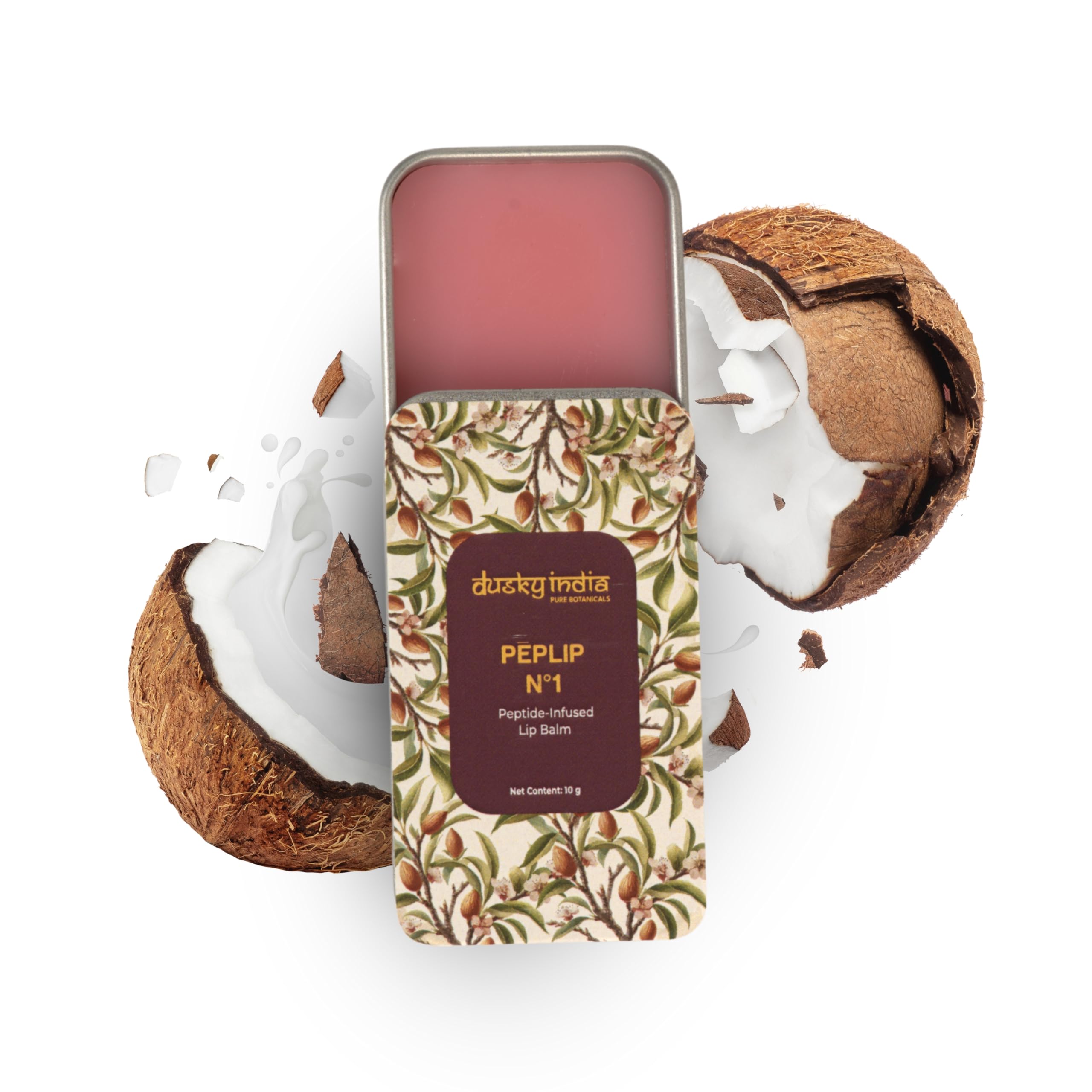 Peplip-N-1 Peptide Infused Lip Balm | Hydrates & Repairs Dry Lips | Plumping & Smoothing Lip Care | Reduces Lip Fine Lines | Deep Moisture Lock | Natural Nourishing Formula | Non-Sticky | 10 G