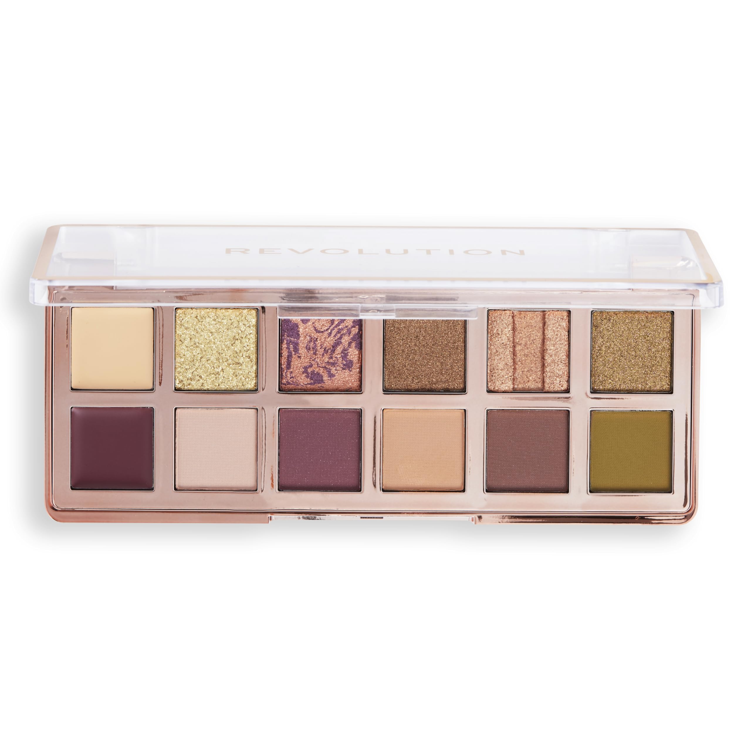 Revolution, The Eternal Icon Palette, 12 Ultra-Pigmented Matte & Shimmer Finishes & Shades, Long-Lasting & Blendable, Vegan & Cruelty-Free, 3.53 oz
