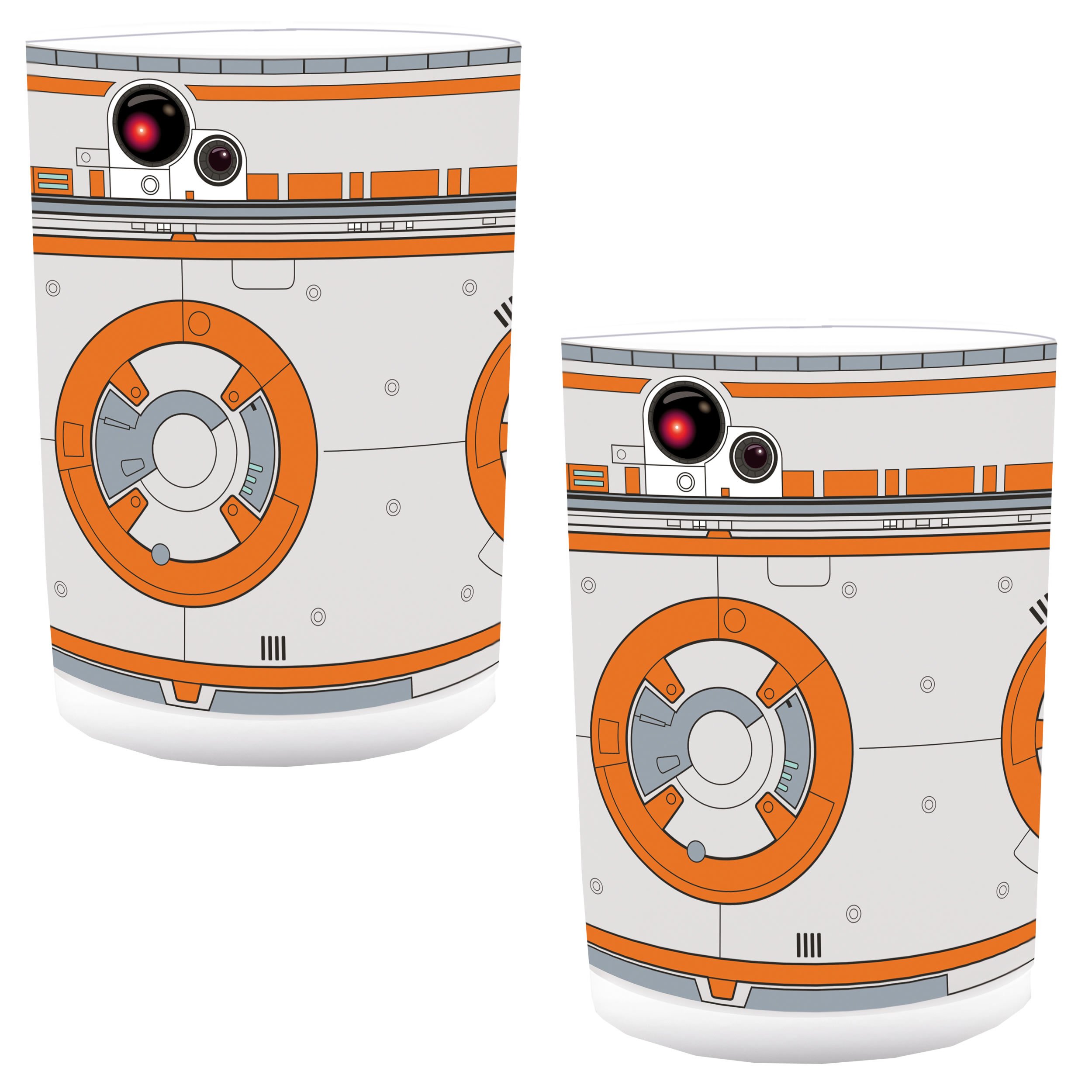 Star Wars Pack of Two BB-8 Night Light Lamp Boys/Girls Mini Push Down On/Off Included Battery Powered Portable Bedside 6 x1.5V AAA Batteries Ages 6 Up