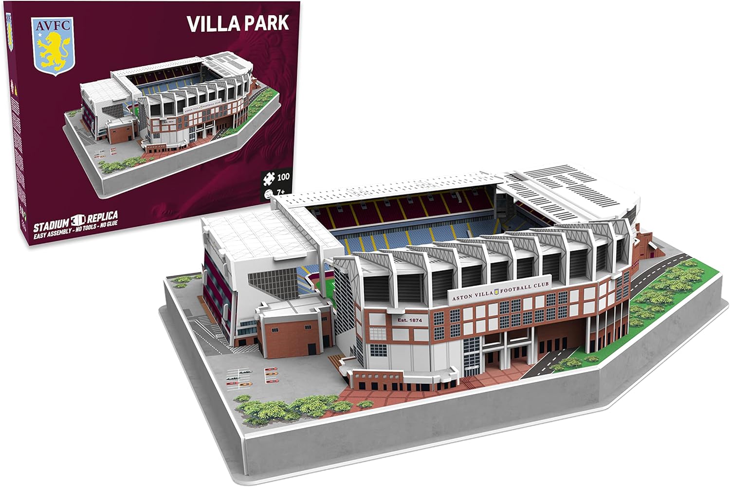 Pro Lion 3D Jigsaw Puzzle of Villa Park Stadium,116 piezas,Home of Aston Villa Football Club, hombres y niños a partir de 8 años,Juegos para fans creativos