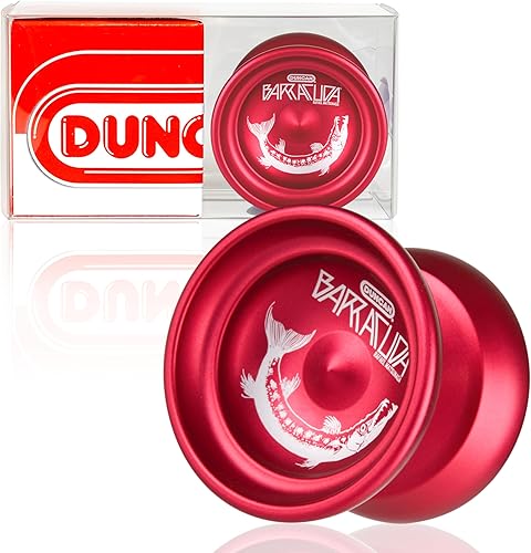 Duncan Toys Barracuda - Yoyó de nivel profesional sin respuesta, rodamiento cóncavo y cuerpo de aluminio, rojo