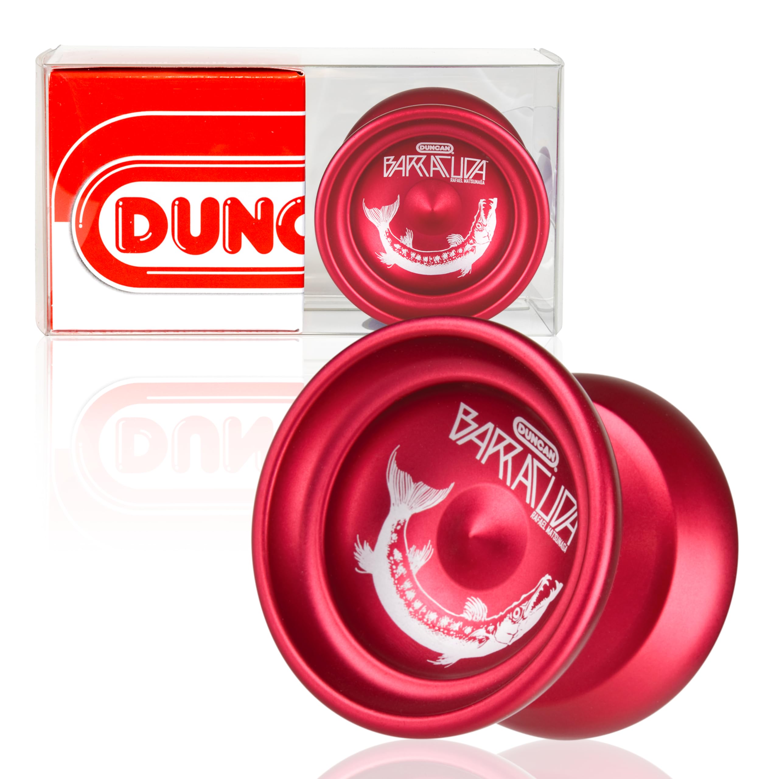 Duncan Toys Barracuda Yo-Yo, Unresponsive Pro Level Yo-Yo, Concave Bearing and Aluminum Body, Red