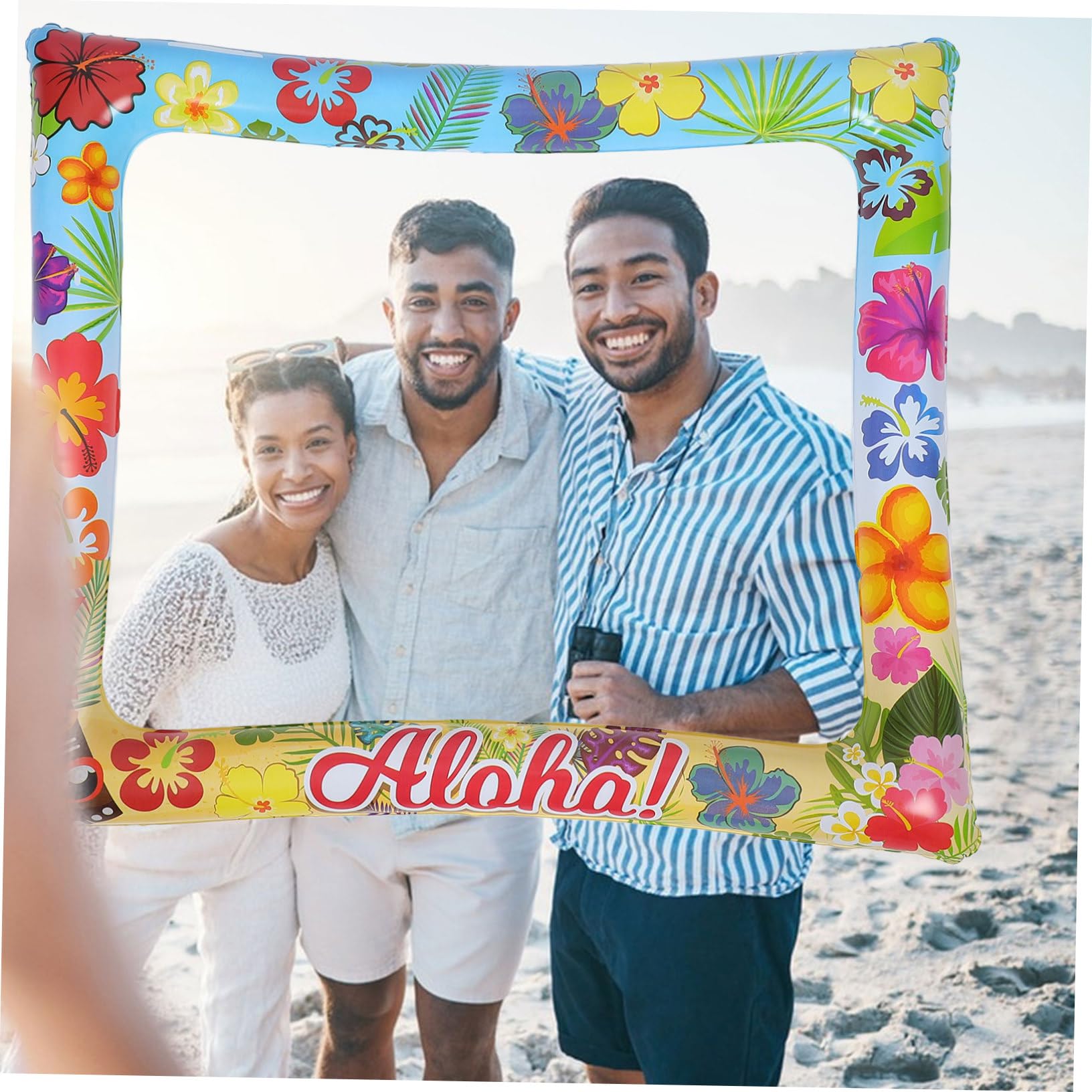 TOYANDONA 3 Stück Aufblasbarer Foto Rahmen für Partys Hawaii Design Leicht und Tragbar für Fotos und Party Dekoration Vielseitig Einsetzbar für Hochzeiten Übernachtungspartys und Silvester
