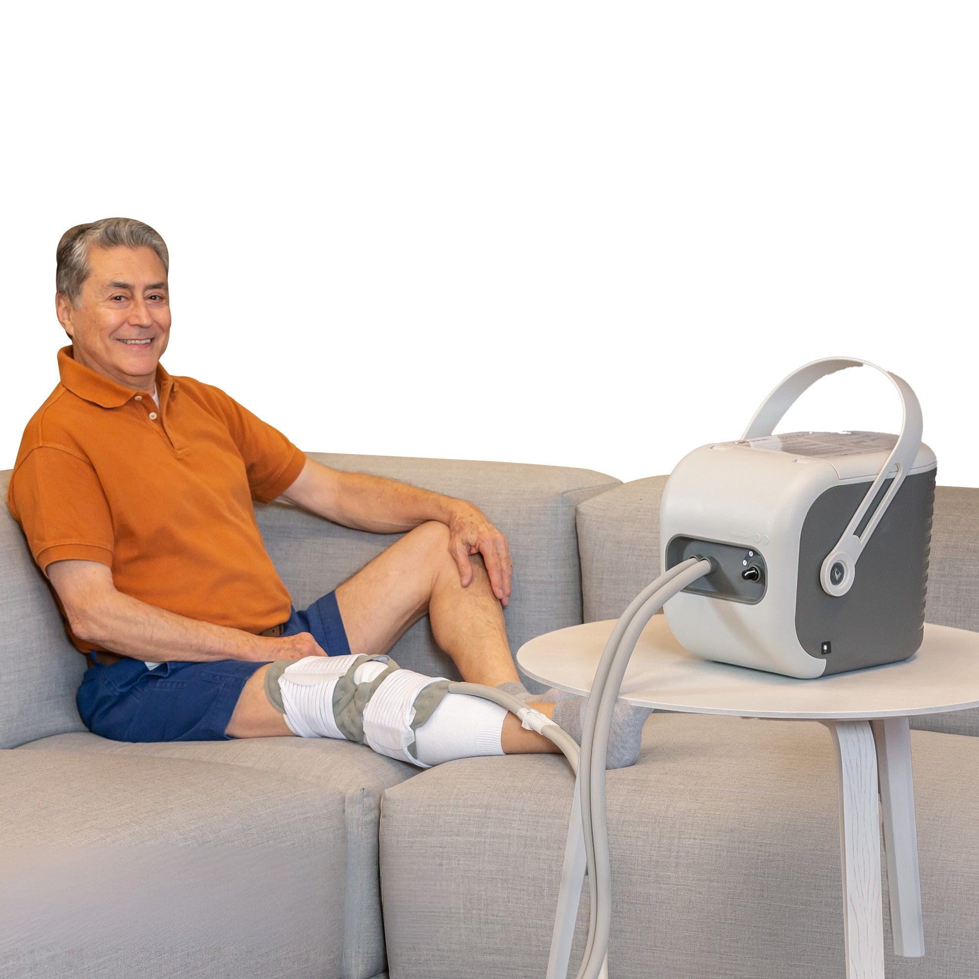 Cold Rush Therapy Ice Machine - Cryotherapy System for Pain Relief & Cold Compression - Post-Surgery & Injury Recovery - with Interchangeable Replacement Cryo Cuff Pads (with Ankle Pad)