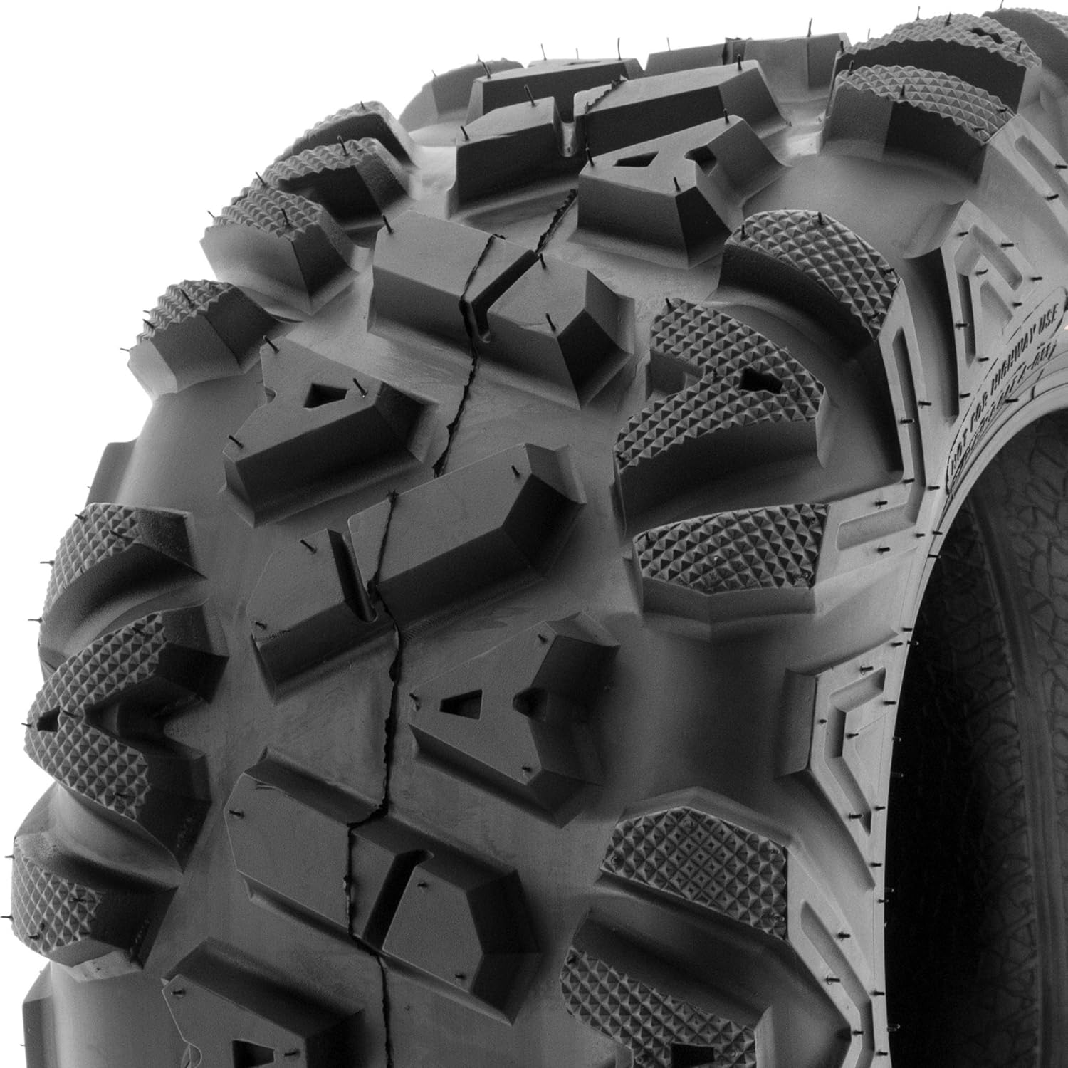SunF A011 ATV/UTV Tires 25x12-9 - Set Of 4 All-Terrain 6 PR Tires For Hardpack & Loose Terrain