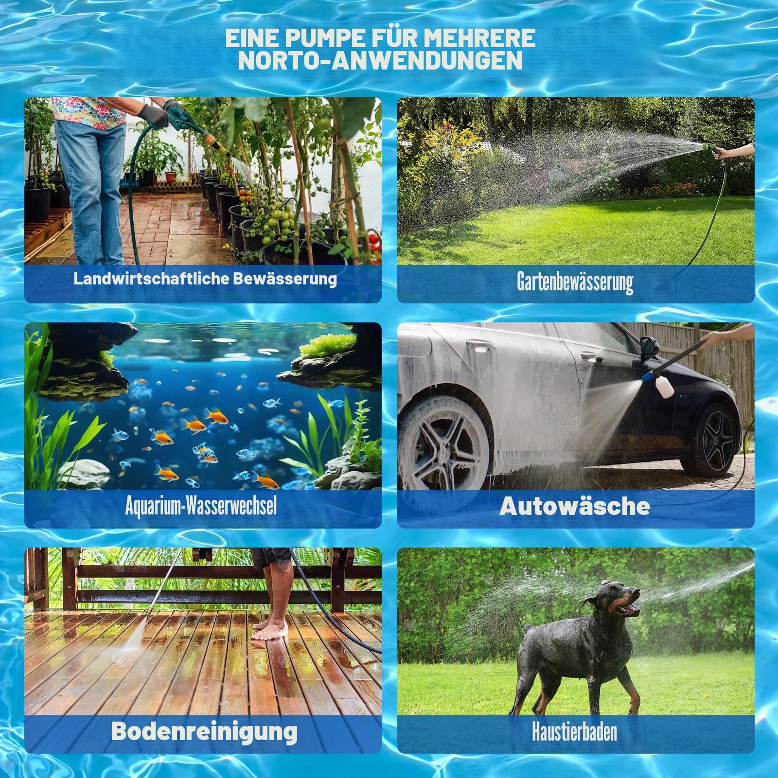 Tauchpumpe für RYOBI Akku 18V Schmutzwasserpumpe Wasserpumpe Flachwasserpumpe Saugpumpe Absaugpumpe,Poolpumpen,Gardena,Keller,Pool,Gartenbewässerung,Mini Tauchpumpe(KEIN Akku)