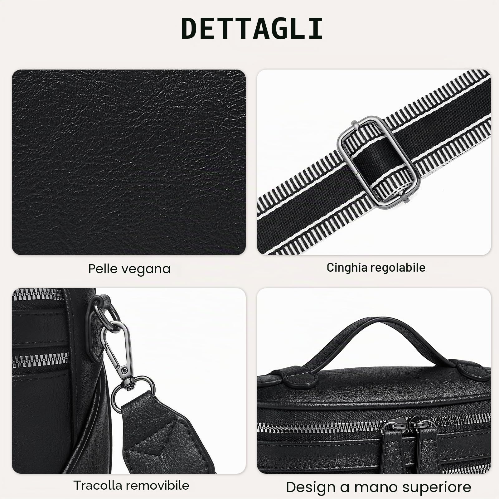 Shrrie Crossbody tasche per donne, Vegan cuoio tasca per donne borsa a spalla, borse portatili borsa al seno con cintura larga
