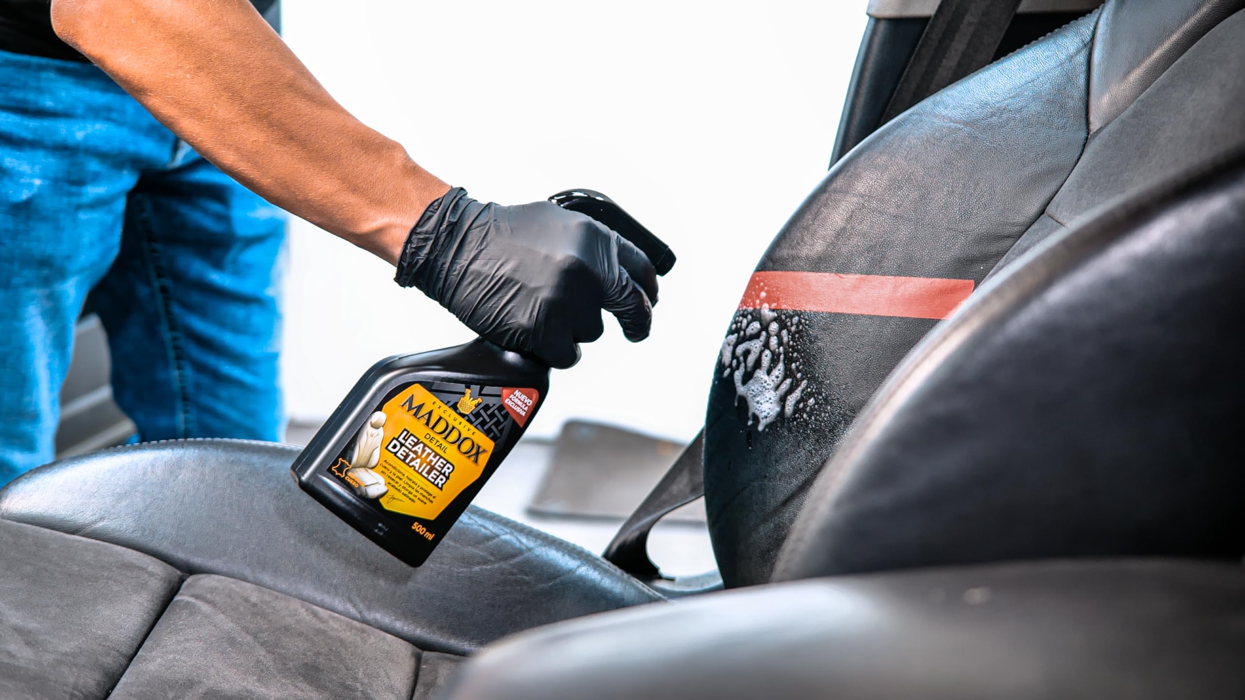 Maddox Detail - Kit Avanzado de Cuidado y Mantenimiento Automotriz - Cuero, Microfibra y Lavado en Seco | Leather Detailer, Finish Microfiber y Waterless Wash & Wax