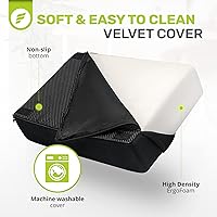 Vista 9 de ErgoFoam Reposapiés XL para debajo del escritorio en el trabajo para taburetes y sillas altas, respaldado por quiropráctico, reposapiés ajustable 2