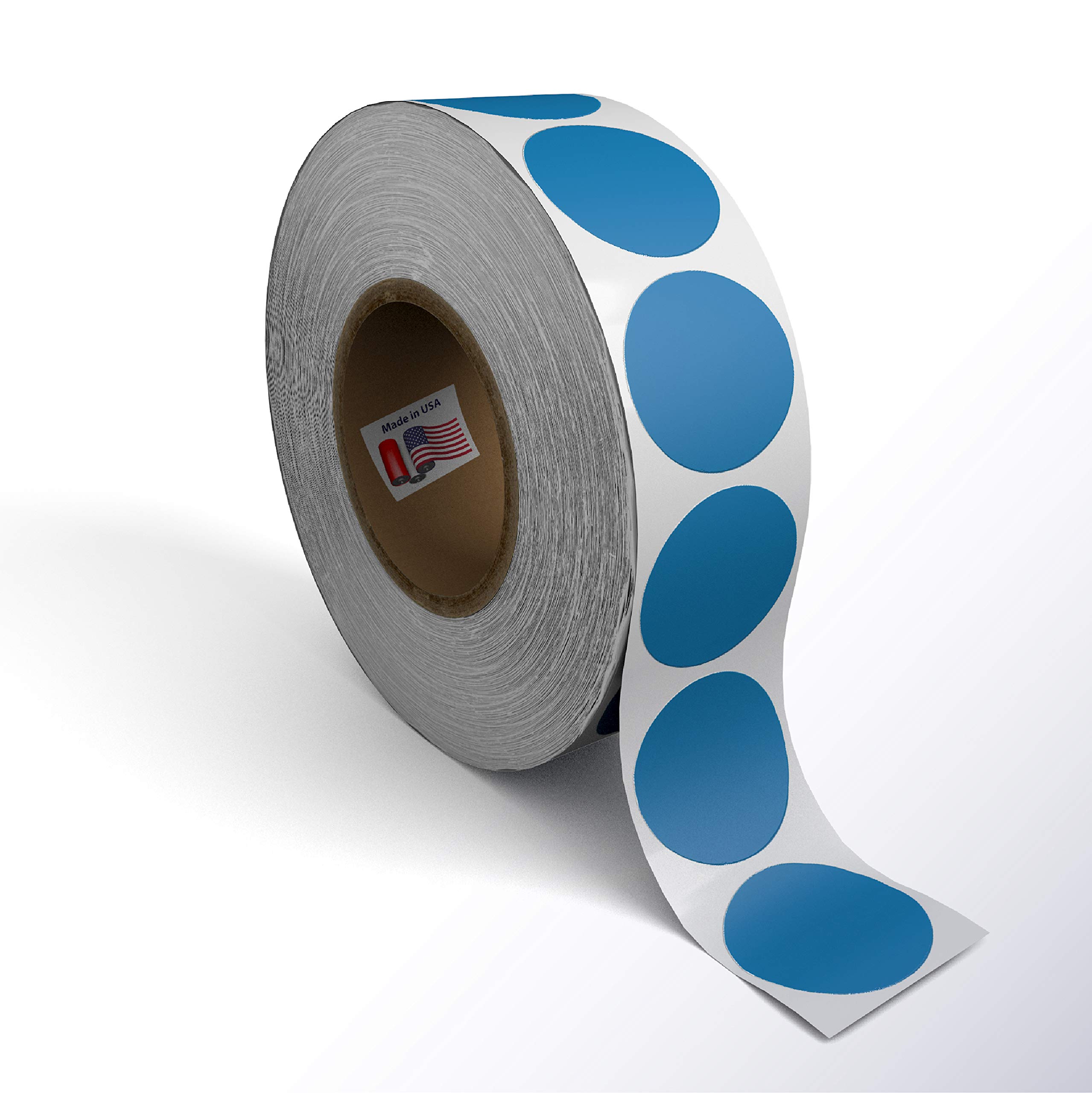 KENCOColor Coding Circle Dot Sticker Labels on a roll (Blue, 2 INCH 500 Stickers)