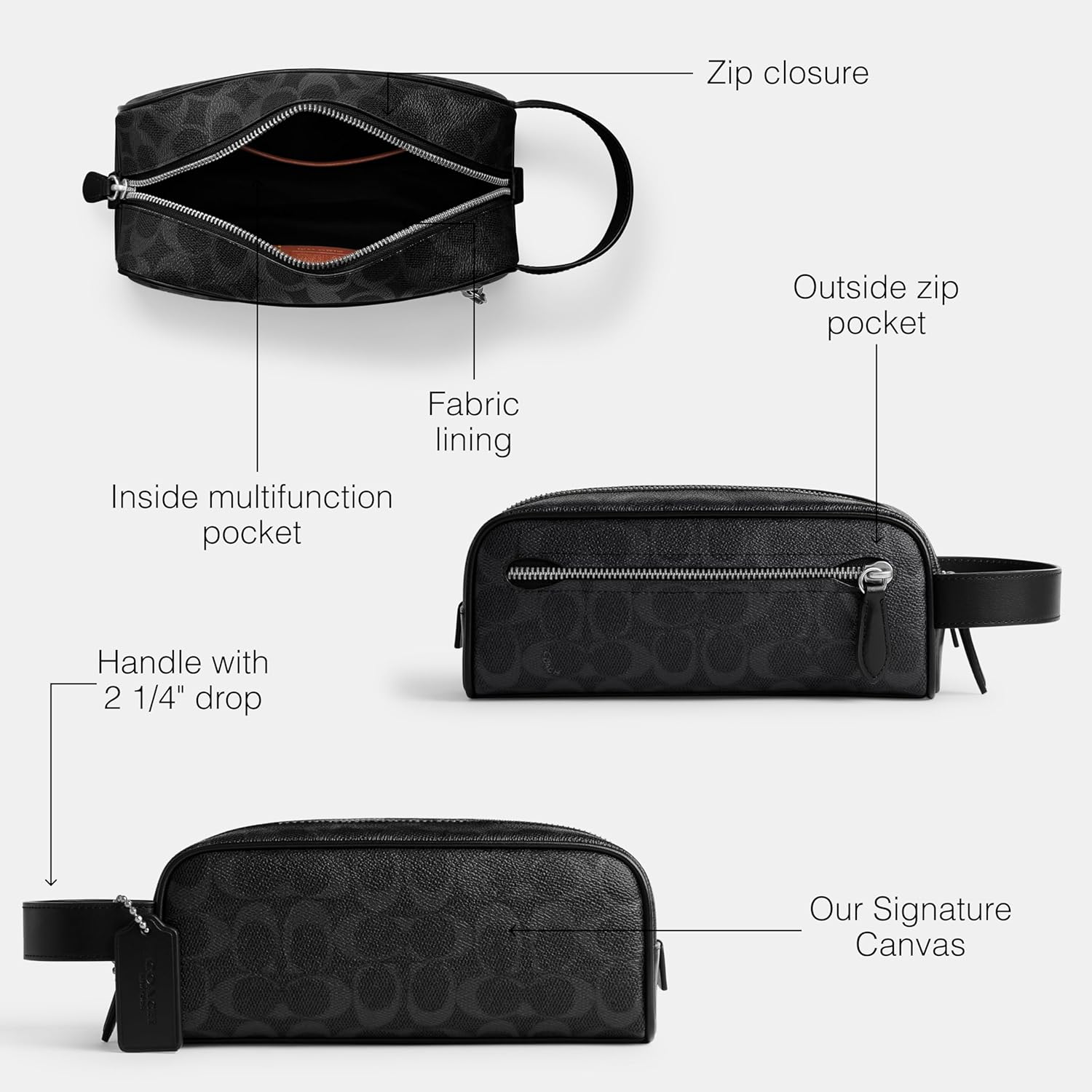 COACH Travel Kit in Signature Canvas - Image 3