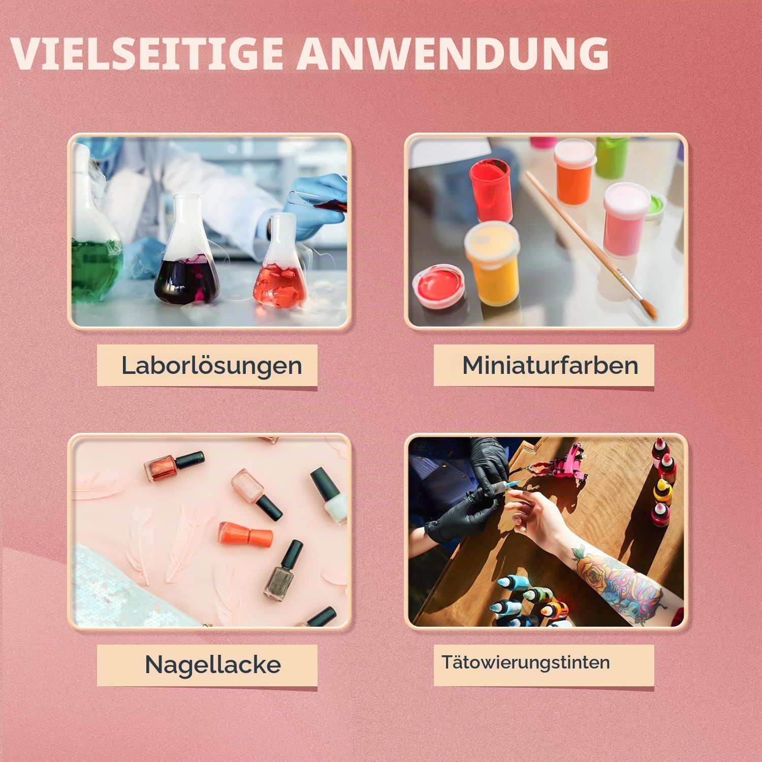Bonvoisin Mini Vortex Mixer 3500rpm, Tap to Activate, 50ml Schnellmischung, für Laborlösungen, Tattoo-Tinten, Acrylfarben, Wimpernkleber, Gel-Lacke, Nagellacke (EU, Rosa)