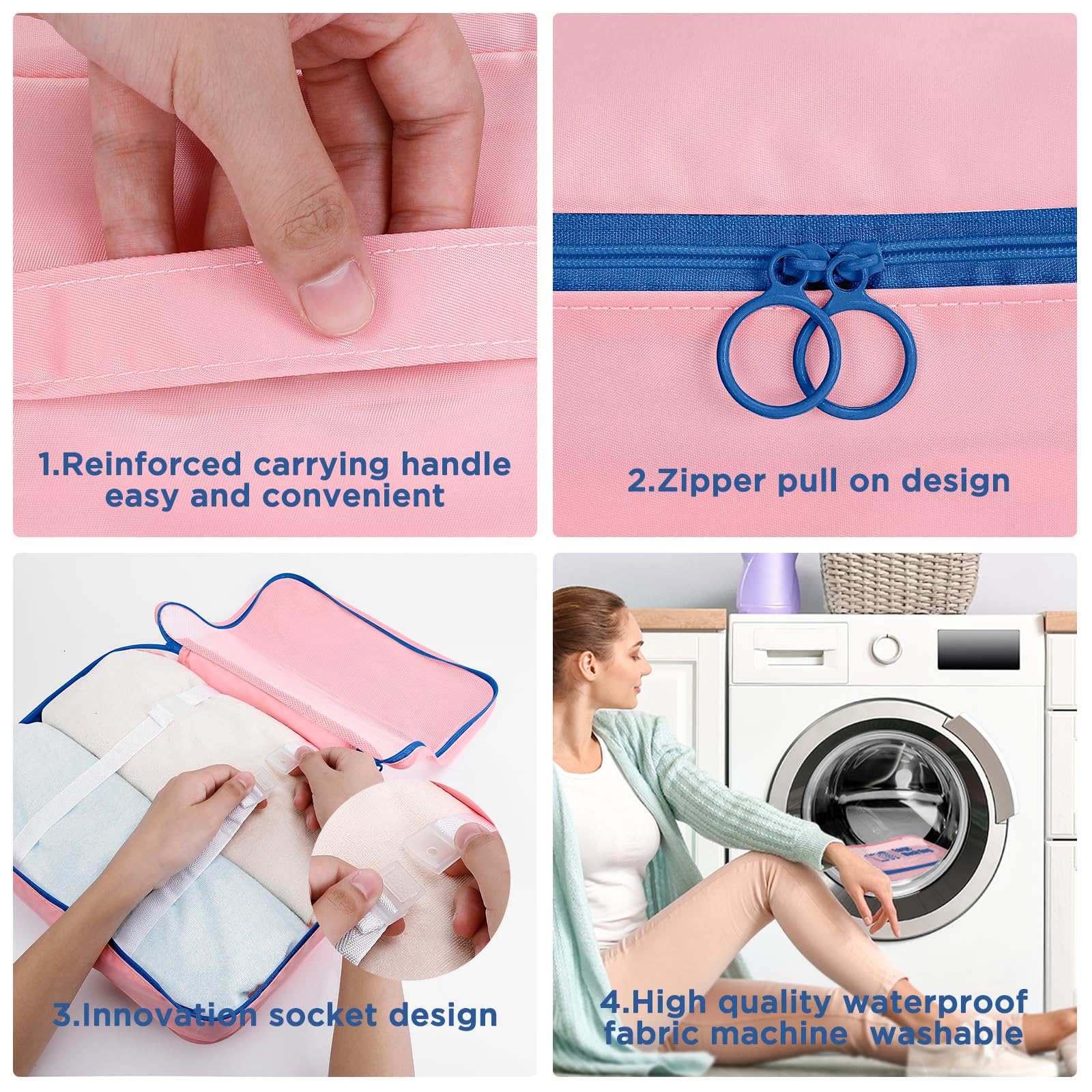 AiQInu Organizer Valigie 7 Pezzi Set,Waterproof Packing Cube Set Viaggio Organizer per i Vestiti,Scarpe,Intimo