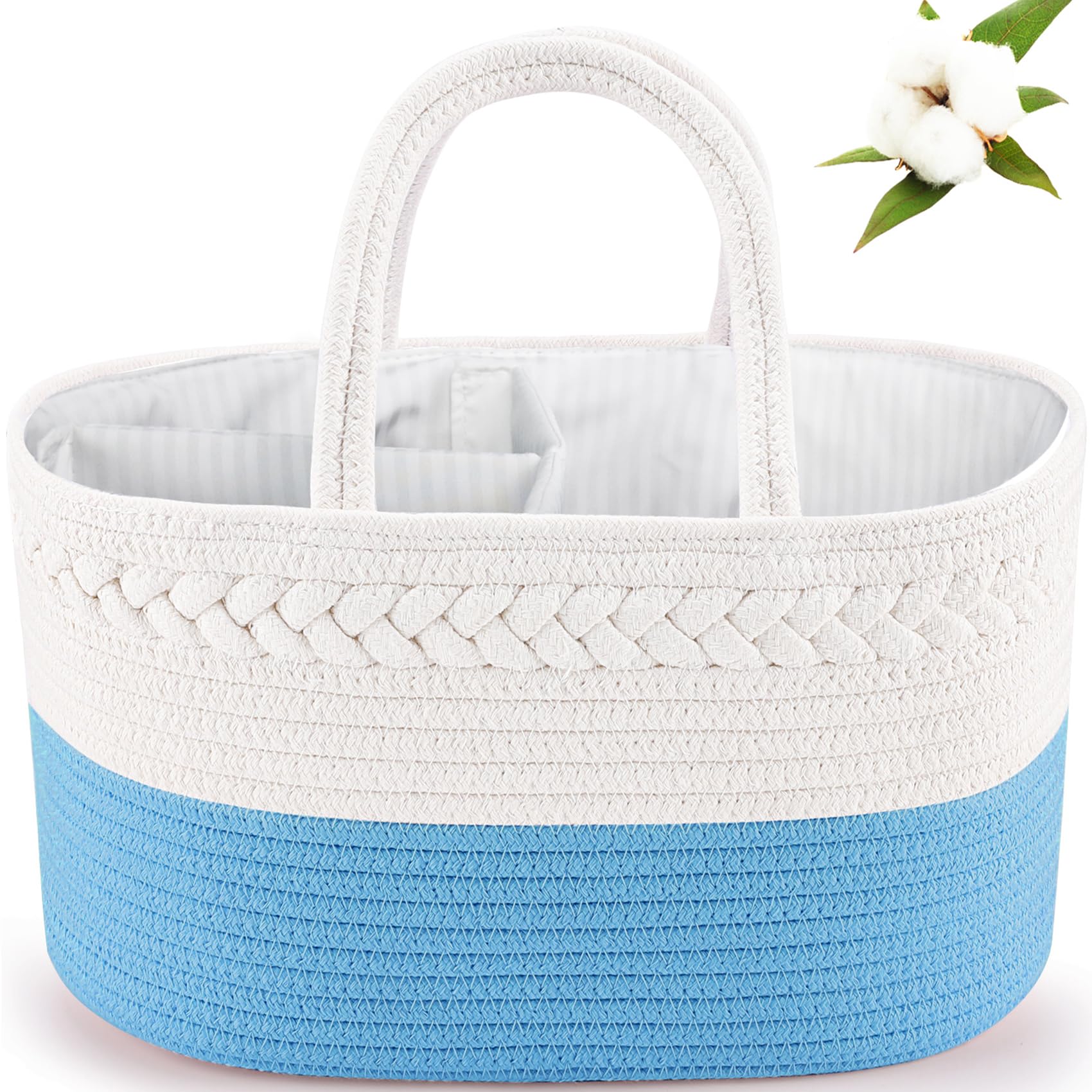 Baby Diaper Caddy, Nursery Storage Bin And Car Organizer