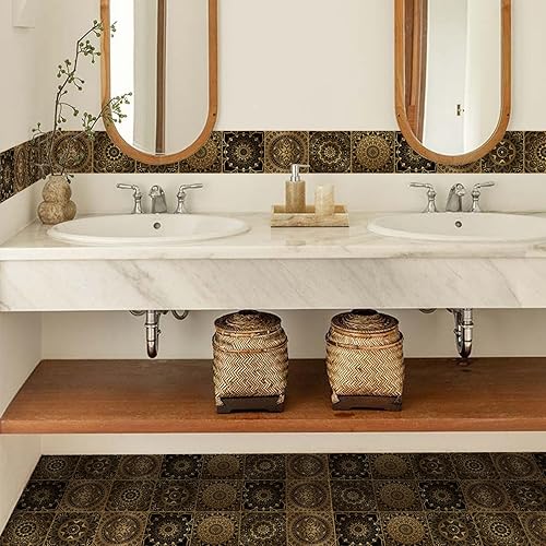 Miniatura 3 de Lukery Azulejos de despegar y pegar, impermeables, para azulejos de cocina, azulejos autoadhesivos, azulejos de PVC, azulejos de pared, azulejos de