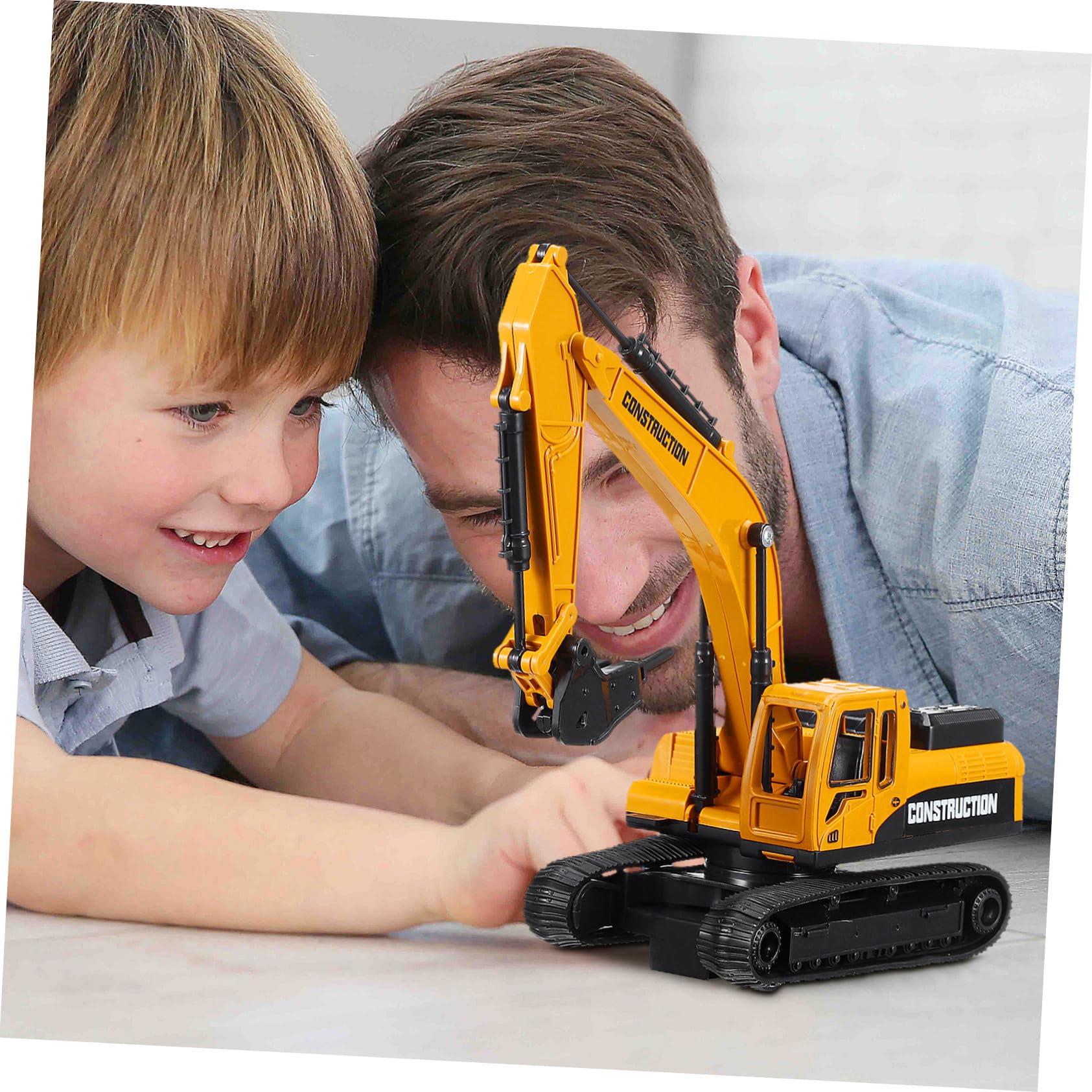 BESTonZON 1Juego Excavadora Plástica Juguete Educativo de Vehículo de Construcción para Desarrollo Infantil y Coordinación
