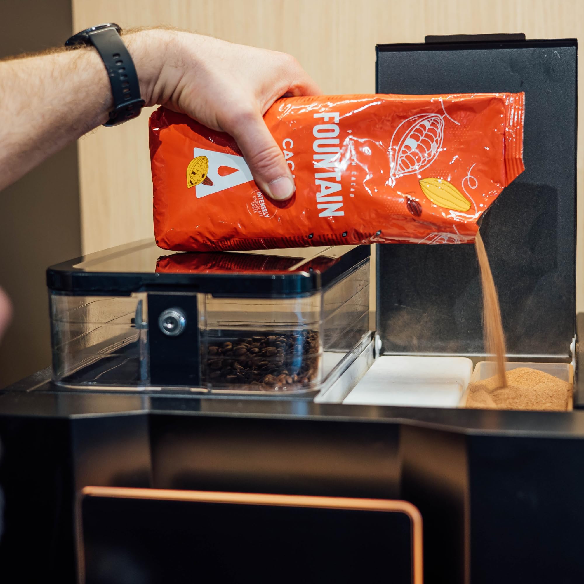Fountain - Cacao en poudre - Compatible avec toutes les machines tables top et les distributeurs automatiques, à mélanger avec de lʼeau ou dulait - 1 KG