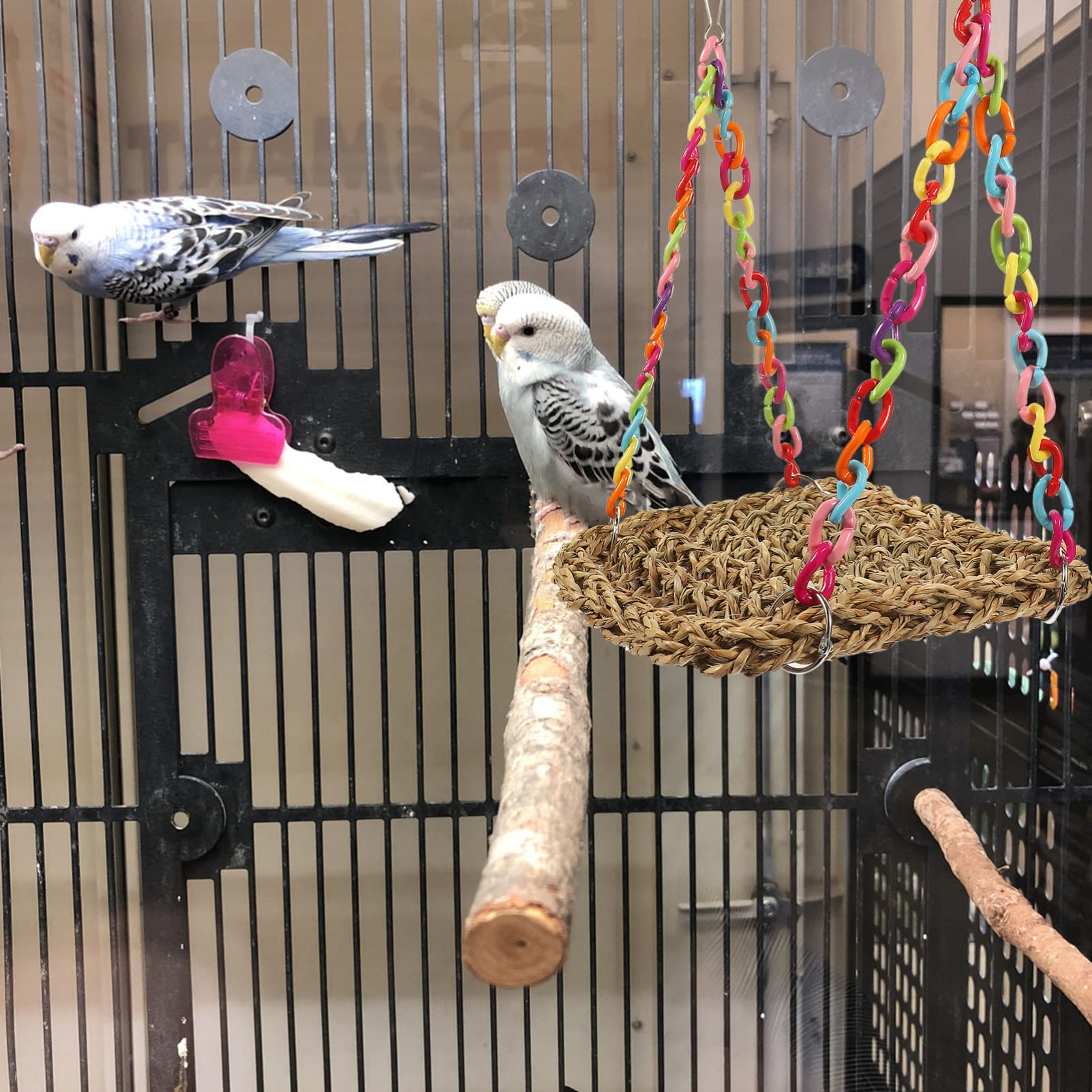 Mipcase 3stücke Vogelspielzeug Naturmaterialien Kletter Und Schaukelspielzeug Für Papageien Und Sittiche Für Käfige Klettern Und