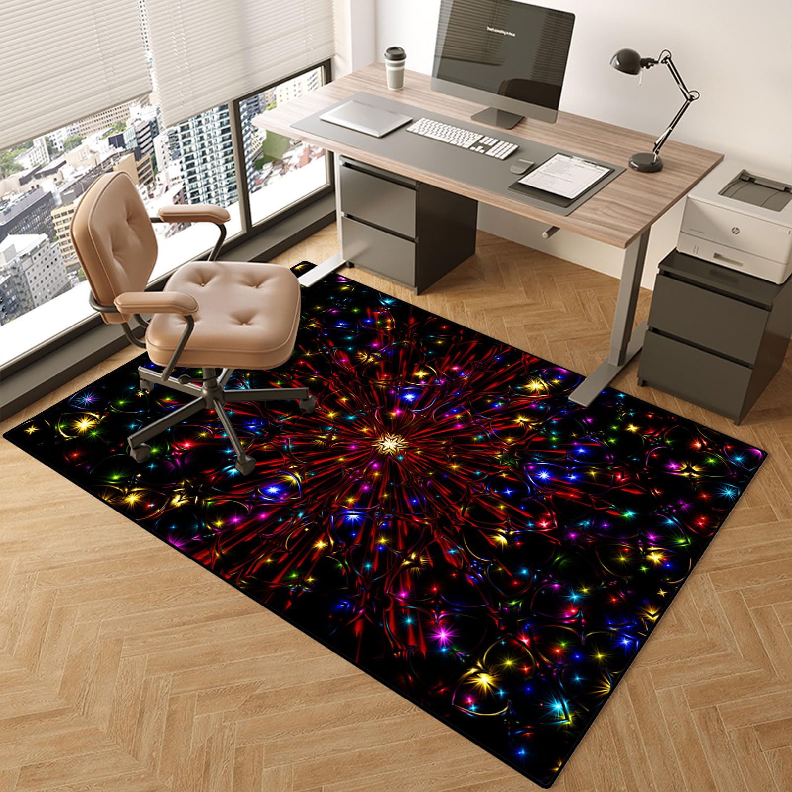 Tapis de Protection pour Sols Durs, Tapis de Sol Bureau 80 x 120 cm, Tapis Chaise de Bureau, Tapis de Chaise Gaming, Tapis de Sol pour Fauteuil, Tapis de Protection Polyvalent pour