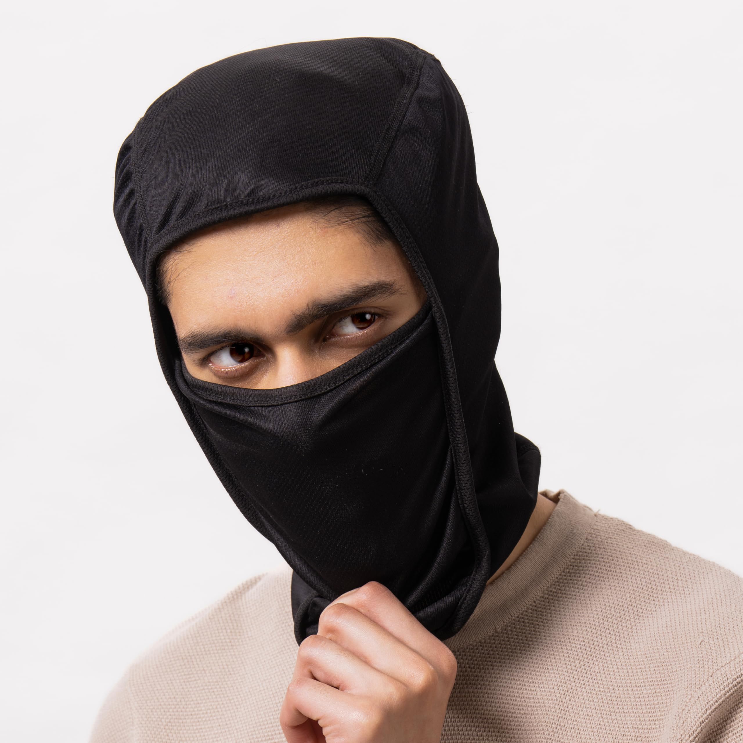lifelong full face helmet mask | balaclava face mask for bikers | stretchable, breathable fabric | helmet-compatible riding mask for men & women | dust, sun & wind protection