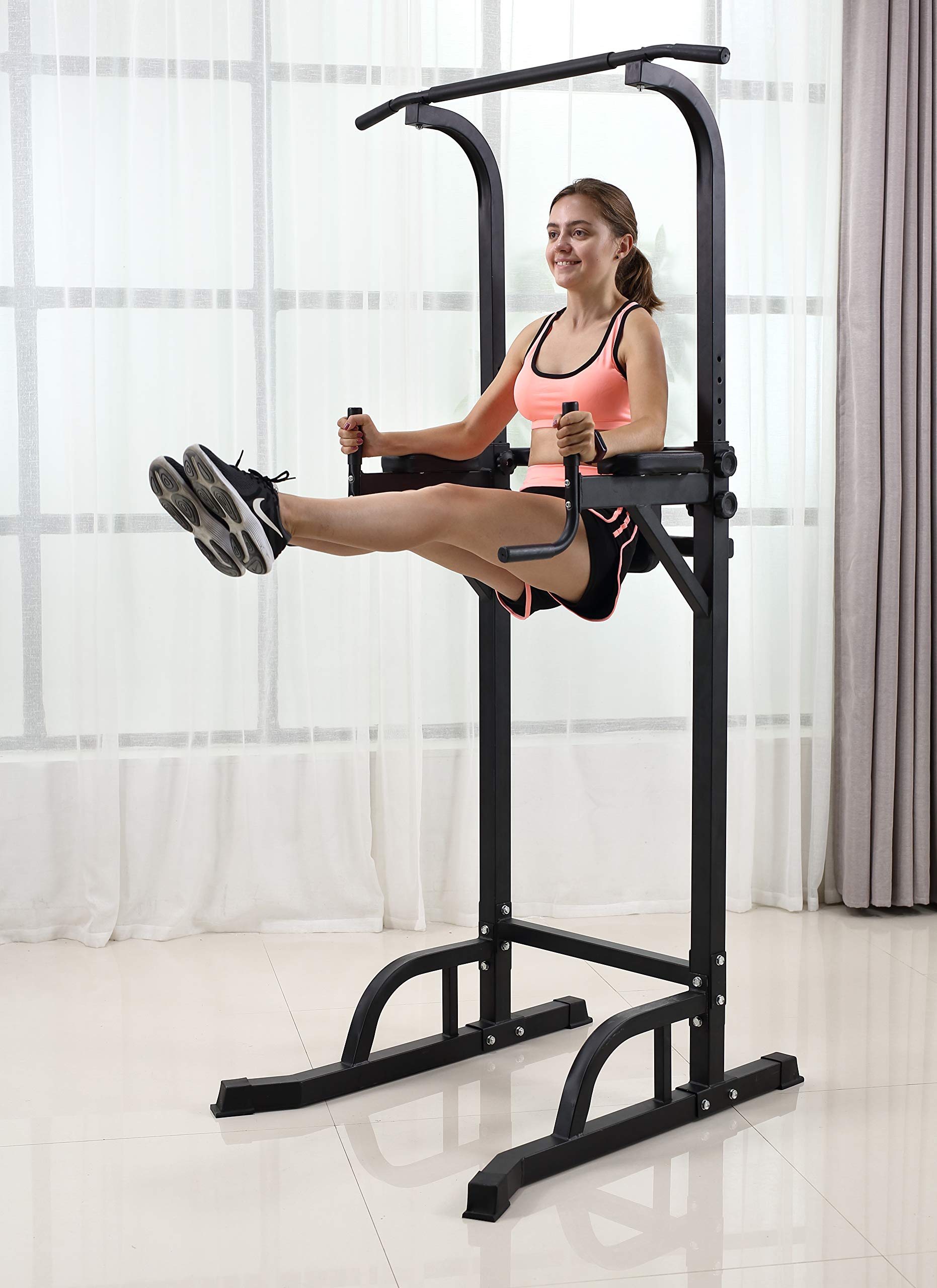 ZENOVA Power Tower Pull Up Bar Station Pull Up and Dip Station Height