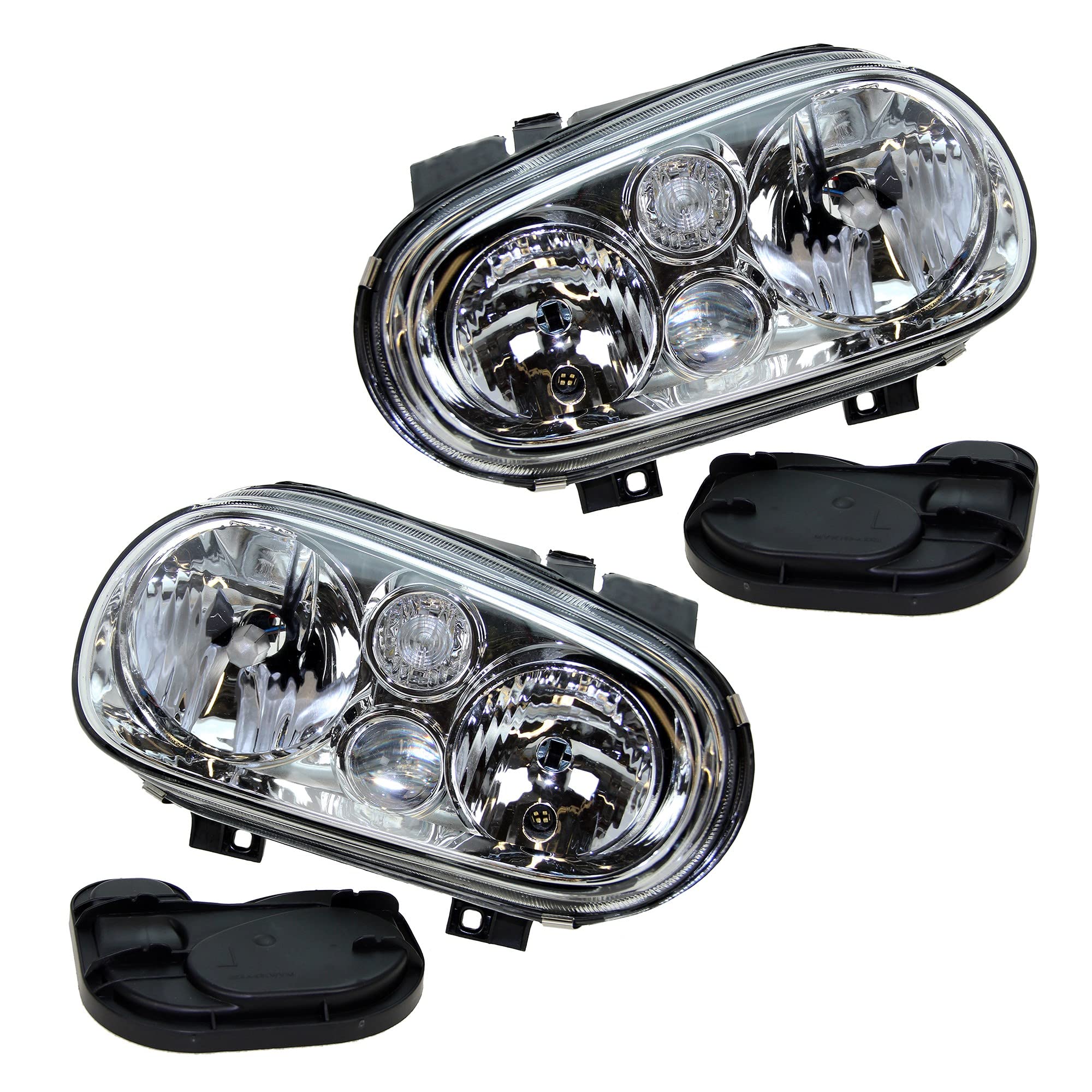 BESTPRICE 2x fari principali anteriori sinistro + destro H7 / H1 / H3 senza servomotore, compatibili con VW GOLF IV (1J1), GOLF IV Cabriolet (1E7), GOLF IV Variant (1J5)