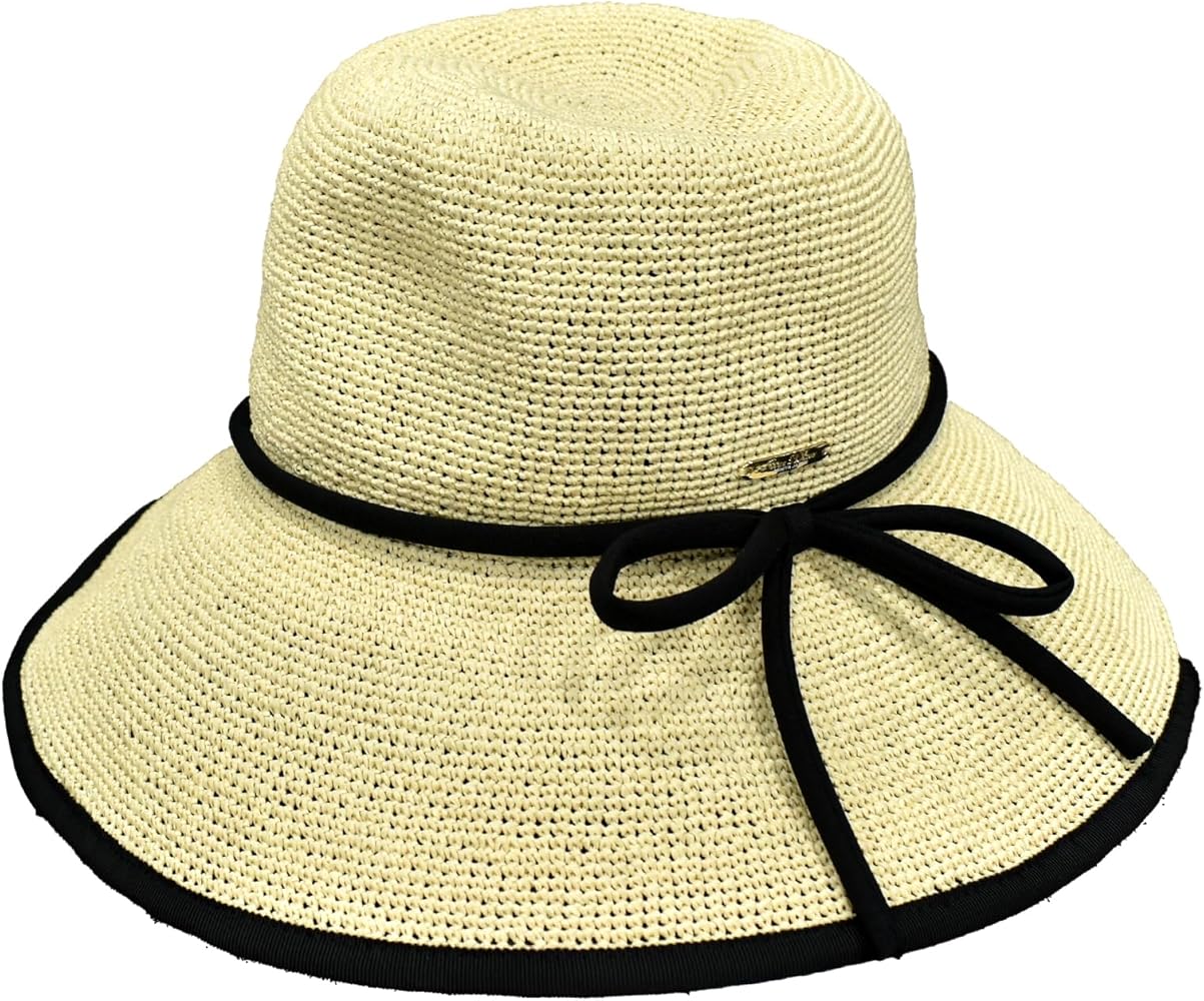 美品 完全遮光100% 芦屋ロサブラン ペーパーラフィアセーラー 麦わら帽子 Amazon | [芦屋ロサブラン] 100％完全遮光 99％ではダメなんです 帽子