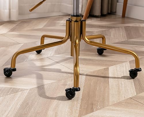 Miniatura 6 de VESCASA Silla de escritorio giratoria ajustable para oficina en casa con bonito diseño en forma de corazón, cómoda silla de trabajo de terciopelo