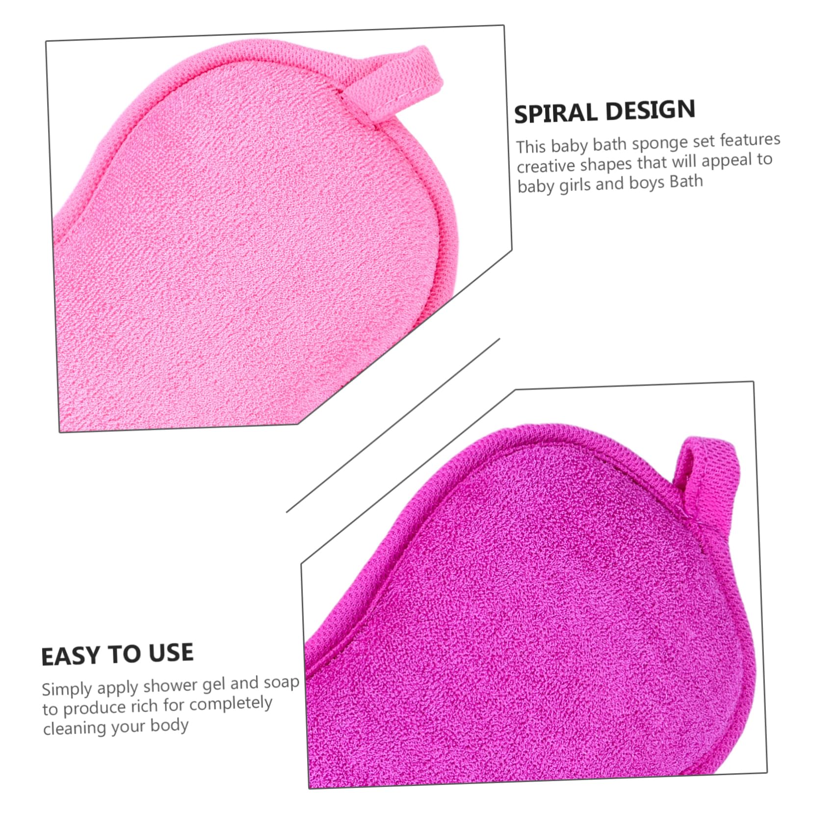 FRCOLOR 8 pz Spugna da bagno Strumento Asciugamani Bambino Filamento Luffa Naturale