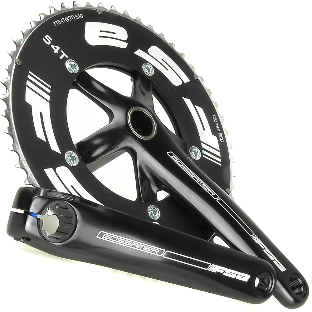パーツ fsa gossamer crank set Amazon | FSA Gossamerブラック/シルバーTT 54 / 42 Crankset