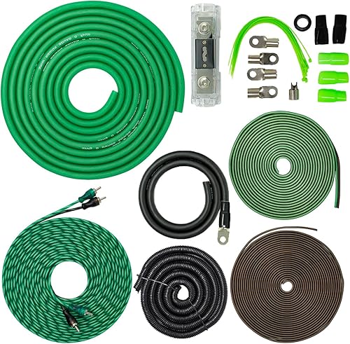 SoundBox Kit de amplificador de calibre 0 completo AWG para instalar cables de cableado - 9500W