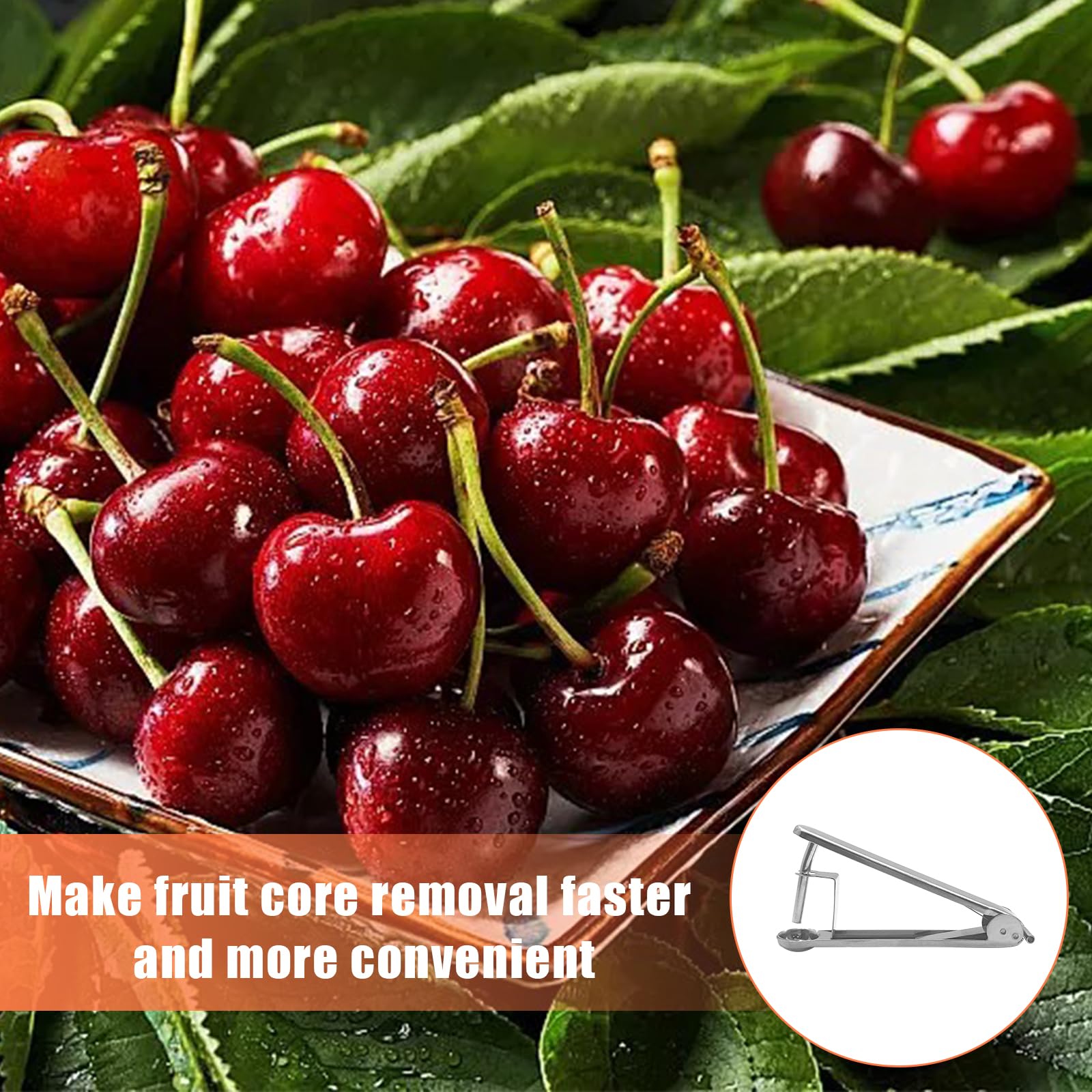1 pieza deshuesador de cerezas, deshuesador de acero inoxidable, multifunción para frutas