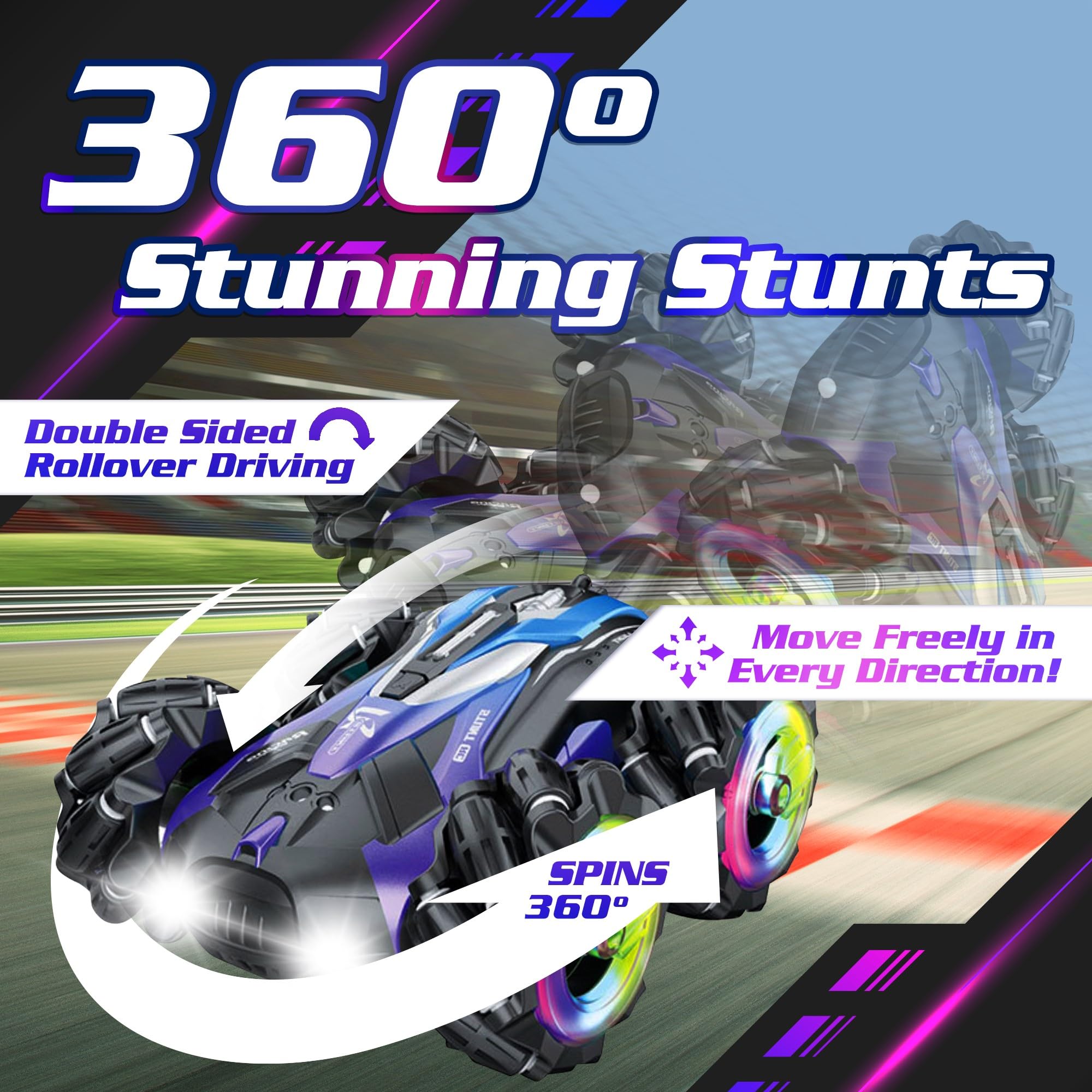 Remote Control Cars, RC Stunt Car with Hand Gesture Control, RC Car Toys for 6 Year Old Boy - Image 4