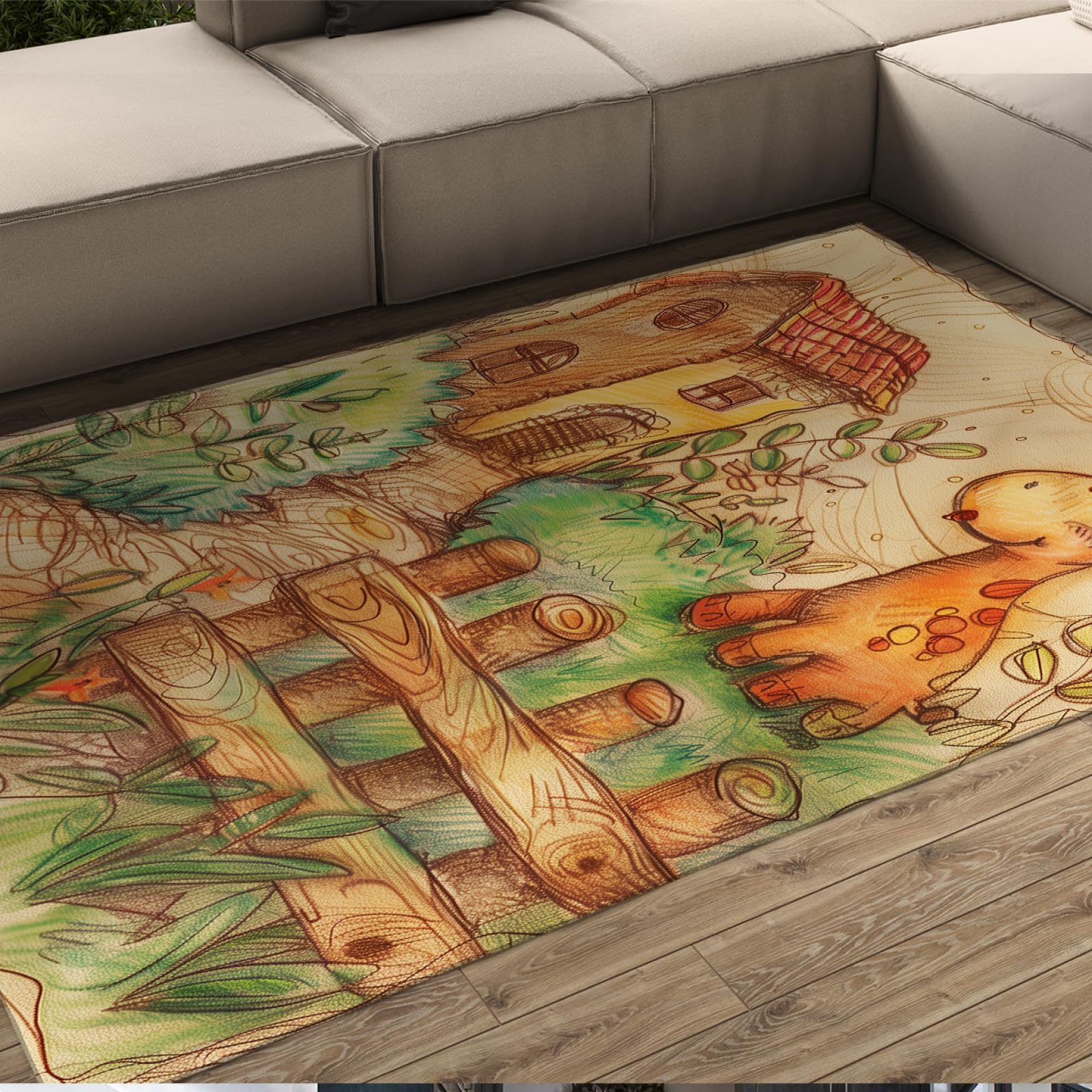 Tapis de chambre d’enfant petit cerf pour illuminer l'univers de vos petits