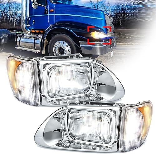 Conjunto de faros delanteros LED para International 9200, faros con luces LED intermitentes internacionales 9200iSBA 5900 5900i 5900iSBA 9400