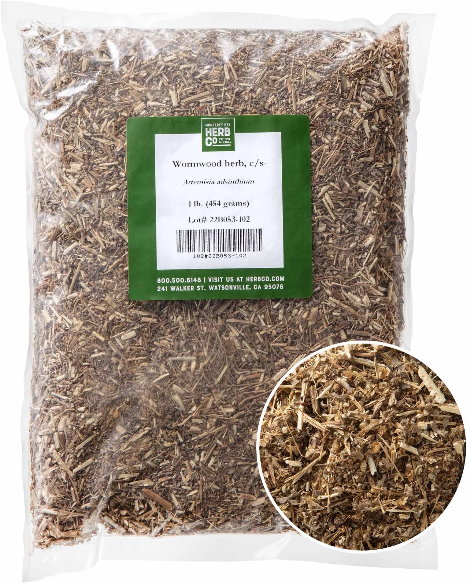 Monterey Bay Spice Company Org Wormwood Herb 1 Lb.
