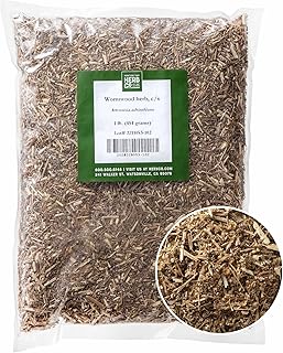 Organic Wormwood Herb Cut & Sifted, by Herb Co, Used for flavoring of drinks or Bitters, 1 lb