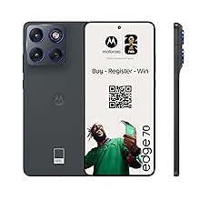 Motorola Edge 70 Smartphone (Robustes 6,67-Super-HD+-Display Dank Corning Gorilla Glass 7i, 50-MP-Kamera, 12/512 GB, 4800 mAh, 68W-TurboPower-Aufladen) Pantone Gadget Gray, inkl. Schutzcover