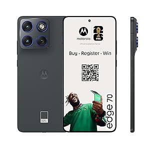 Motorola Edge 70 Smartphone (Robustes 6,67-Super-HD+-Display Dank Corning Gorilla Glass 7i, 50-MP-Kamera, 12/512 GB, 4800 mAh, 68W-TurboPower-Aufladen) Pantone Gadget Gray, inkl. Schutzcover