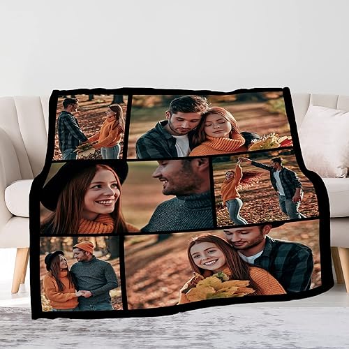 Miniatura 10 de Mantas personalizadas con fotos, mantas personalizadas de San Valentín para parejas, manta de aniversario personalizada con fotos, regalo de