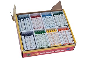 Fun Express Dry Erase Crayons Classpack, 200 Pieces: A Colorful Companion for Whiteboard Adventures