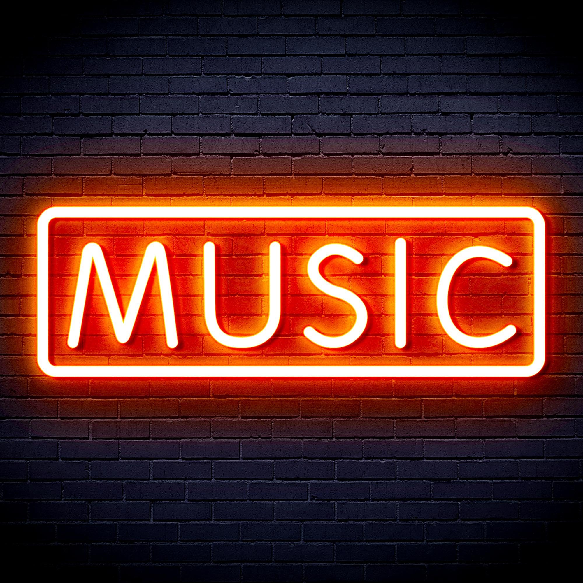 ADVPRO Music Sign Flex Silicone LED Neon Sign - Orange - st16s53-fnu0076-o โ image 1