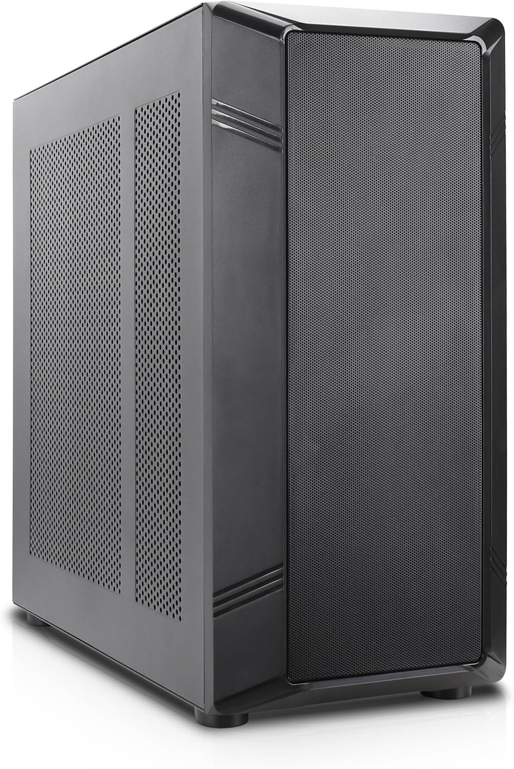 Rosewill Helium NAS Black ATX Mid Tower Computer Case, Mesh Panel, 4X 140mm PWM Fan, Ideal for DIY NAS, Media Servers, or Small Business Applications