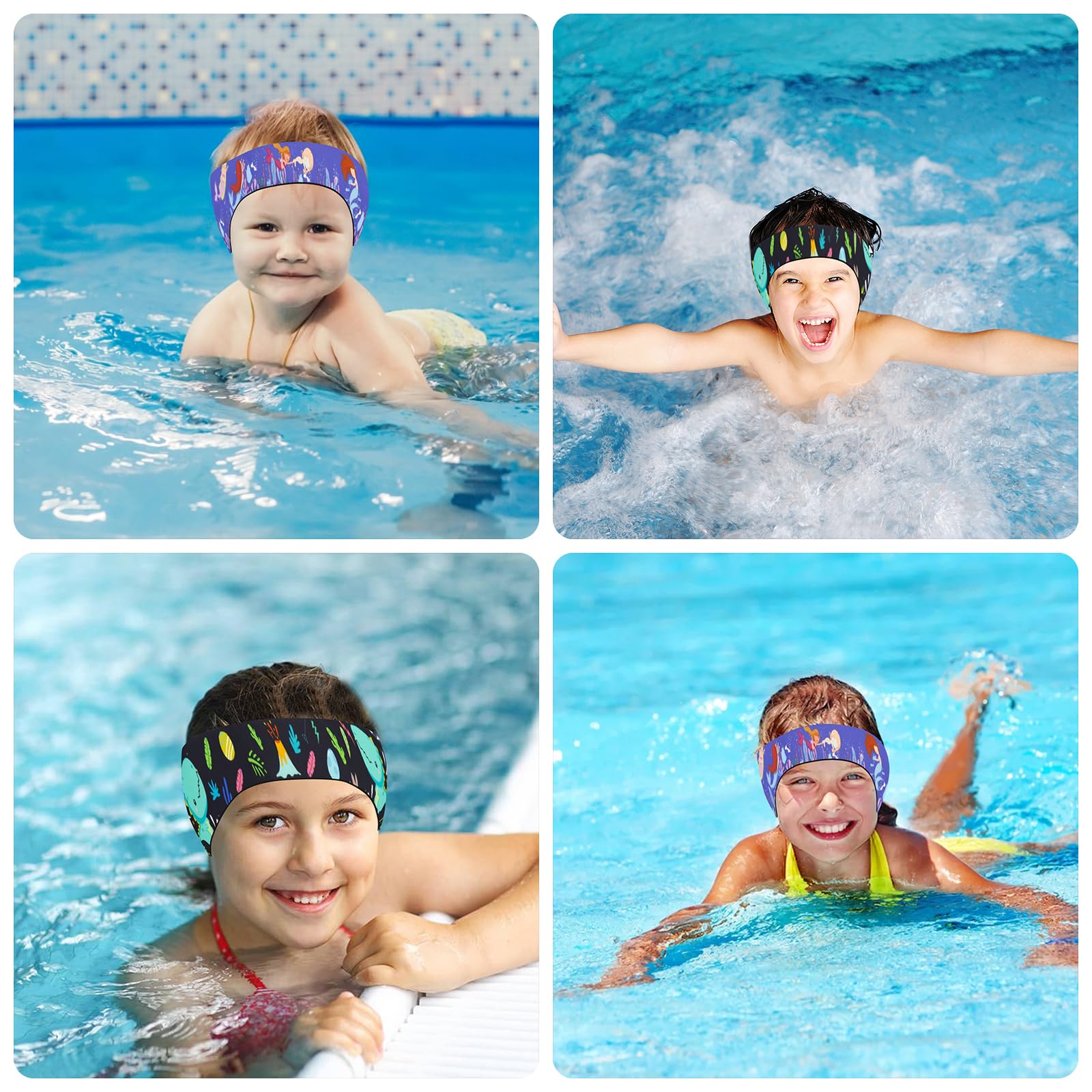 Bandeau Néoprène Enfant Pour Natation – Protège Oreilles Et Maintient Bouchons, Ajustable Et Confortable