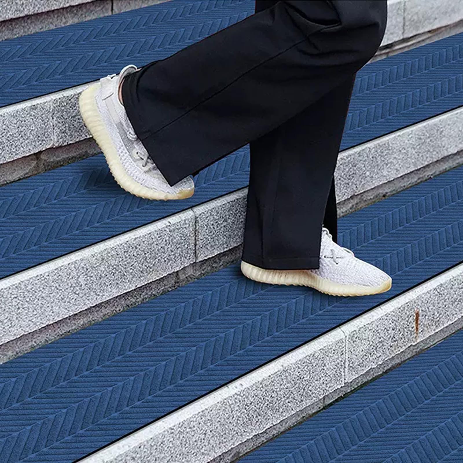 Tapis d'escalier d'extérieur haute durabilité de 30 x 120 cm : protection de marche élégante