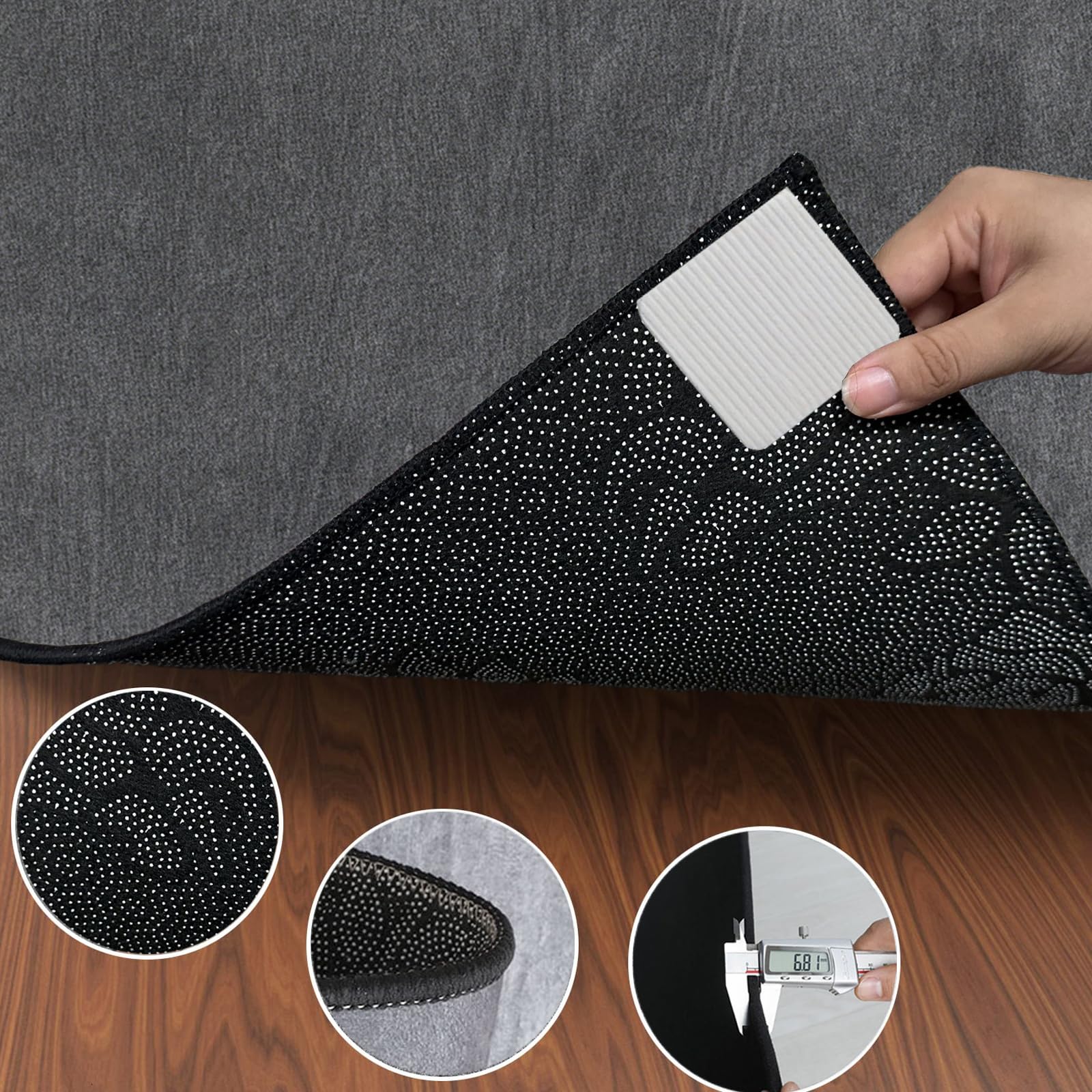 Schlagzeug Teppich für Bass Drum Snare | 170 x 140 cm Grau Trommel Teppiche rutschfeste | Schlagzeugteppich | Schallschutzdecke Akustik Elektrisches Schlagzeug Teppich für Studio | Wohnung