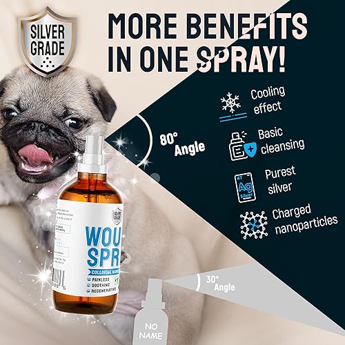 Miniatura 4 de Spray para heridas para mascotas  Cuidado coloidal de heridas y piel de plata para perros y gatos  Ayuda con erupciones, puntos calientes, picazón,