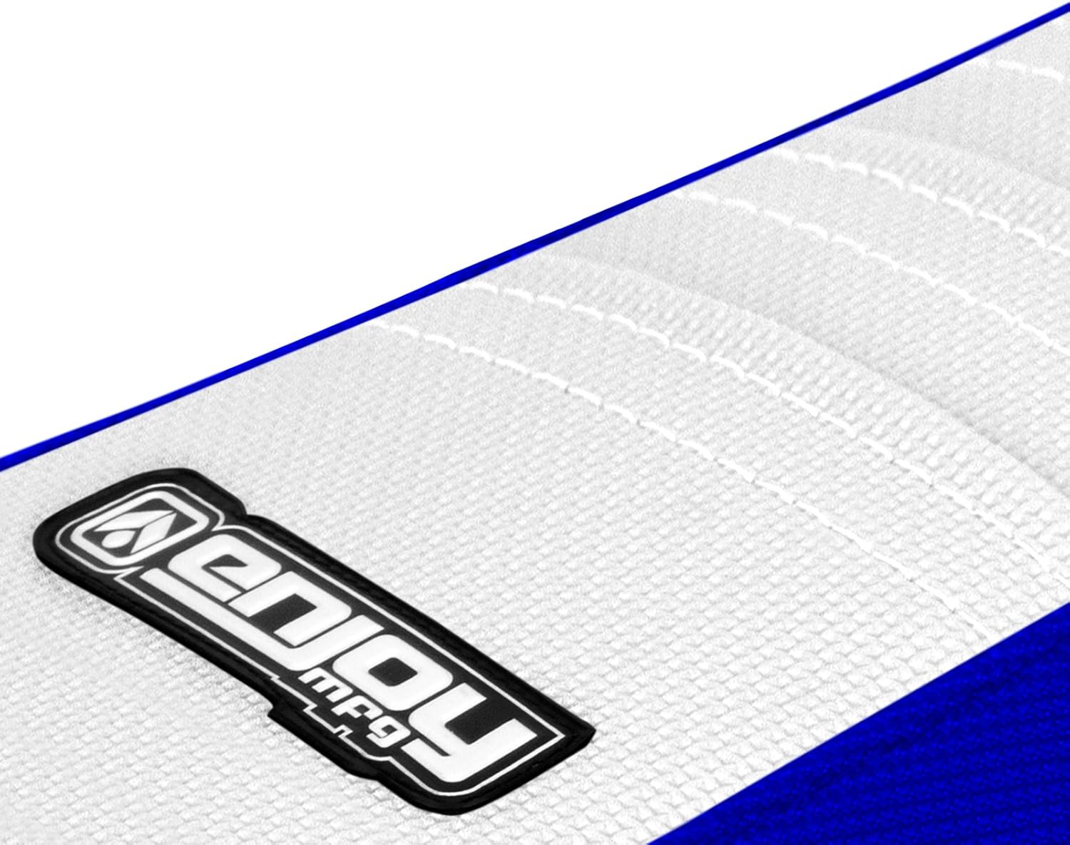Enjoy Mfg Seat Cover - Compatible Fit for Yamaha TTR 110 TTR110 - Blue Sides/White Pleated Top #104